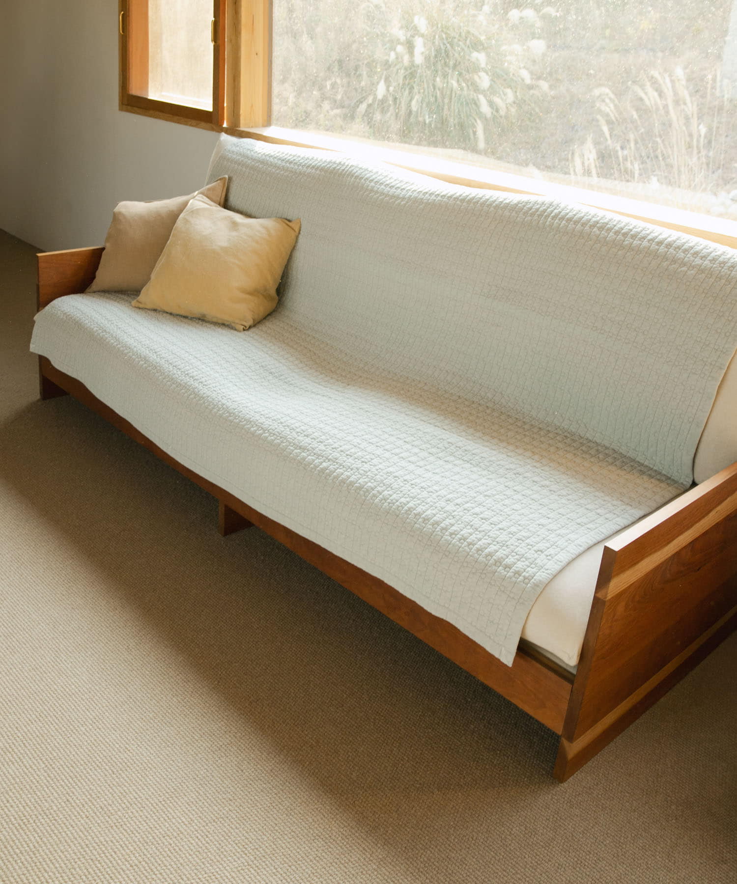 DOORS LIVING PRODUCTS　コットンマット ドット 190×190 ブルーグレー L