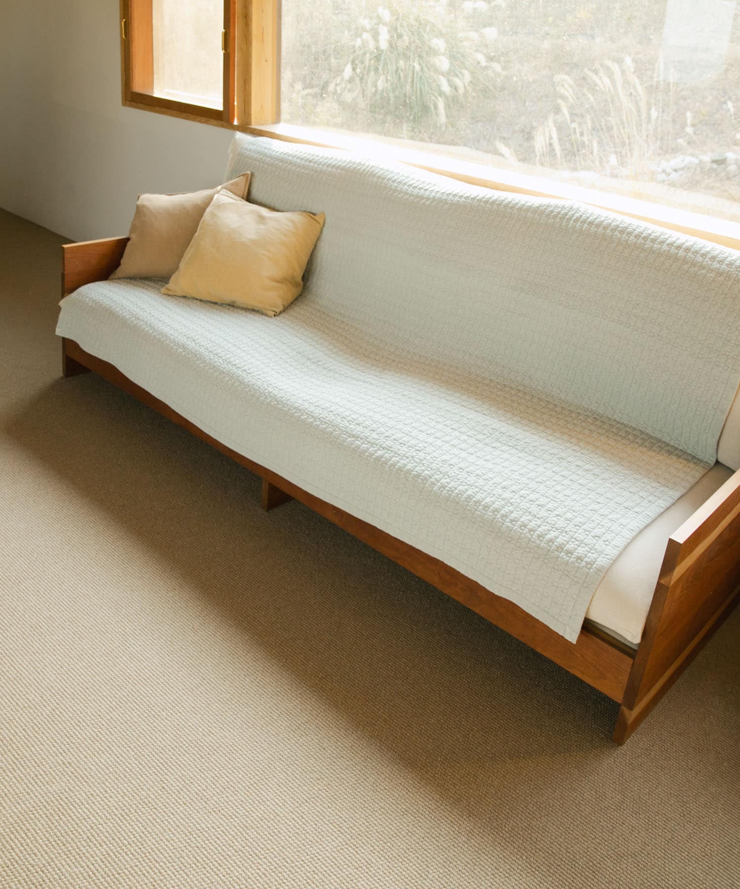 DOORS LIVING PRODUCTS　コットンマット ドット 190×190 ブルーグレー L
