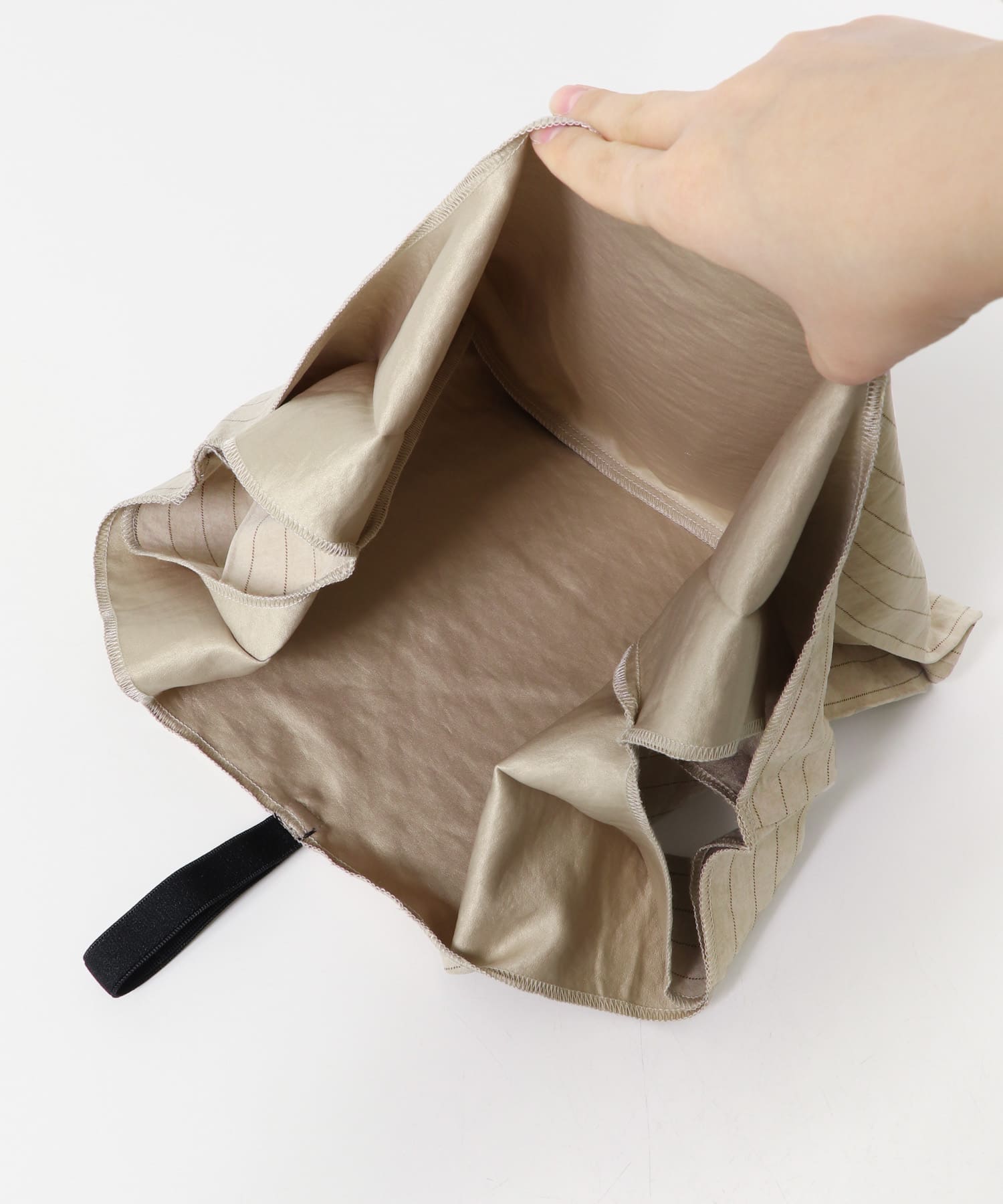 DOORS LIVING PRODUCTS　コンビニバッグ ストライプ ベージュ -