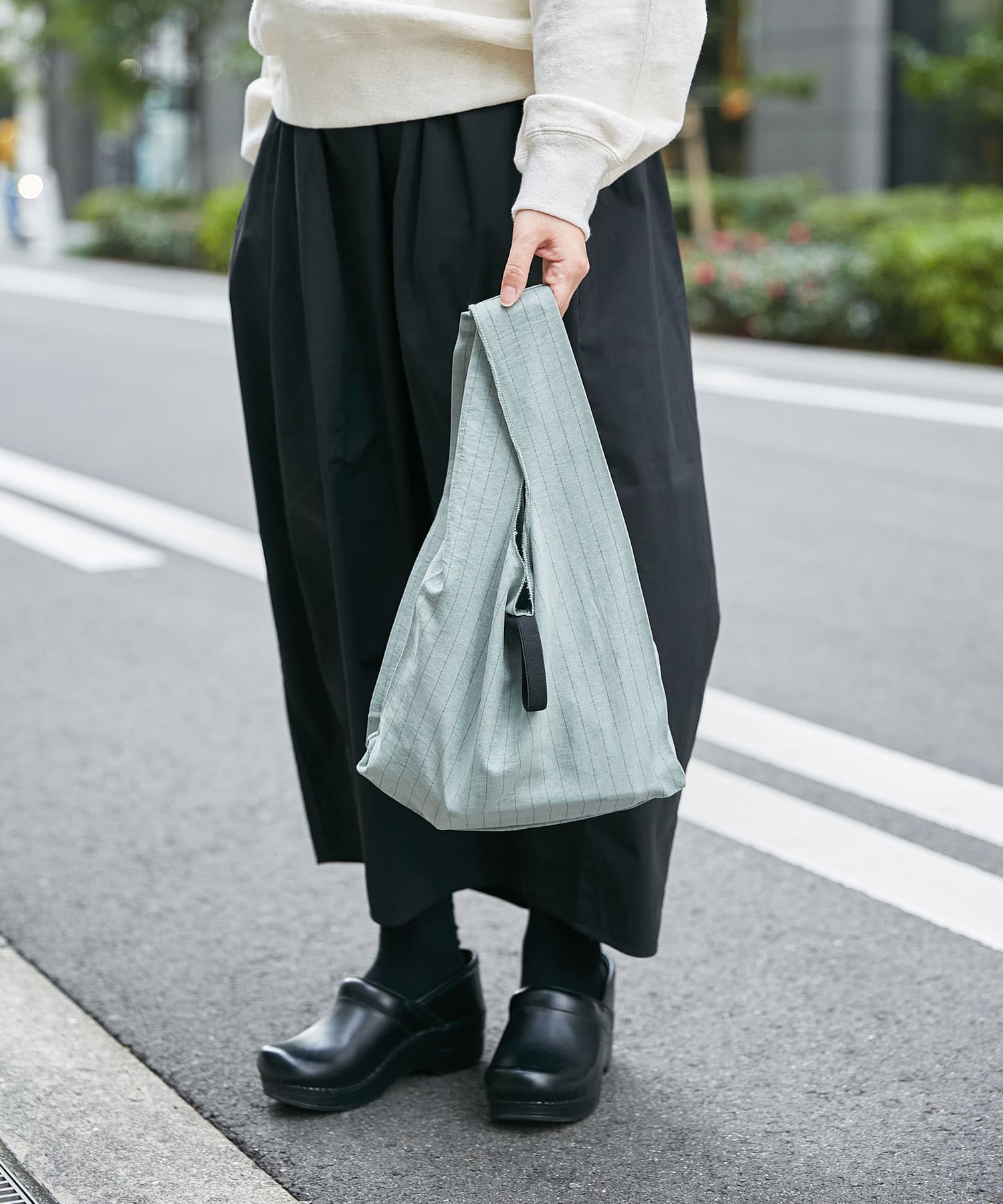 DOORS LIVING PRODUCTS　コンビニバッグ ストライプ ミント -