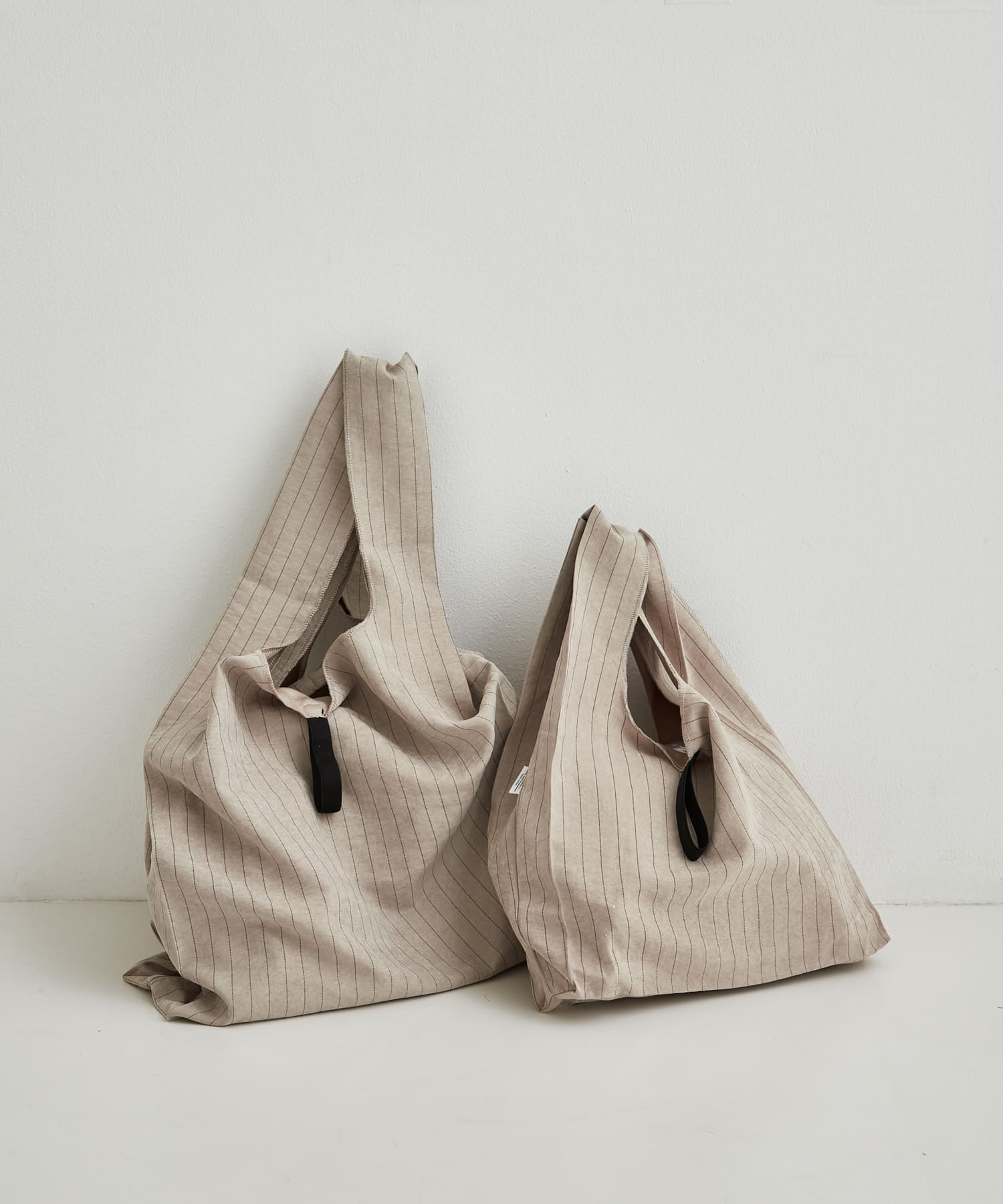 DOORS LIVING PRODUCTS　ショッパーバッグ ストライプ ベージュ -