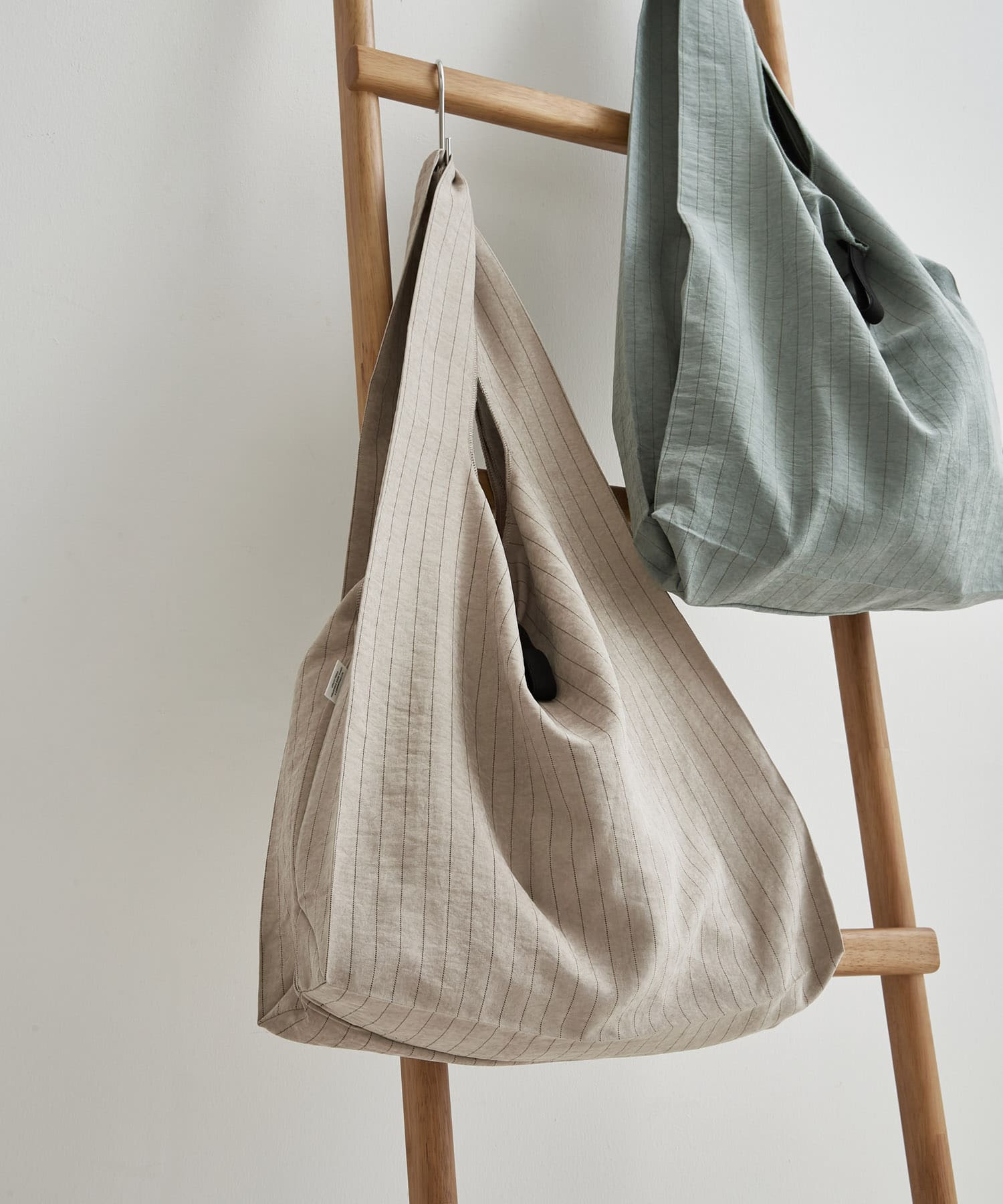 DOORS LIVING PRODUCTS　ショッパーバッグ ストライプ ベージュ -