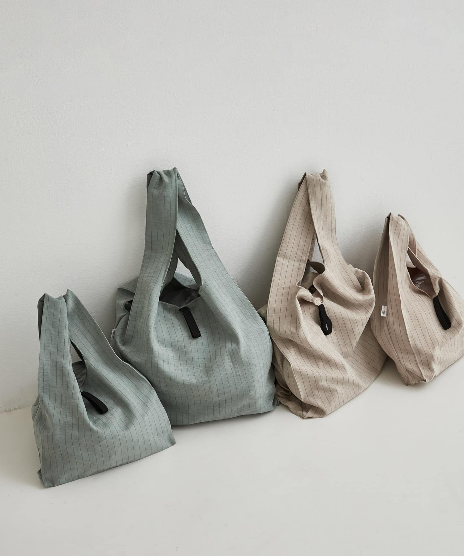 DOORS LIVING PRODUCTS　ショッパーバッグ ストライプ ミント -