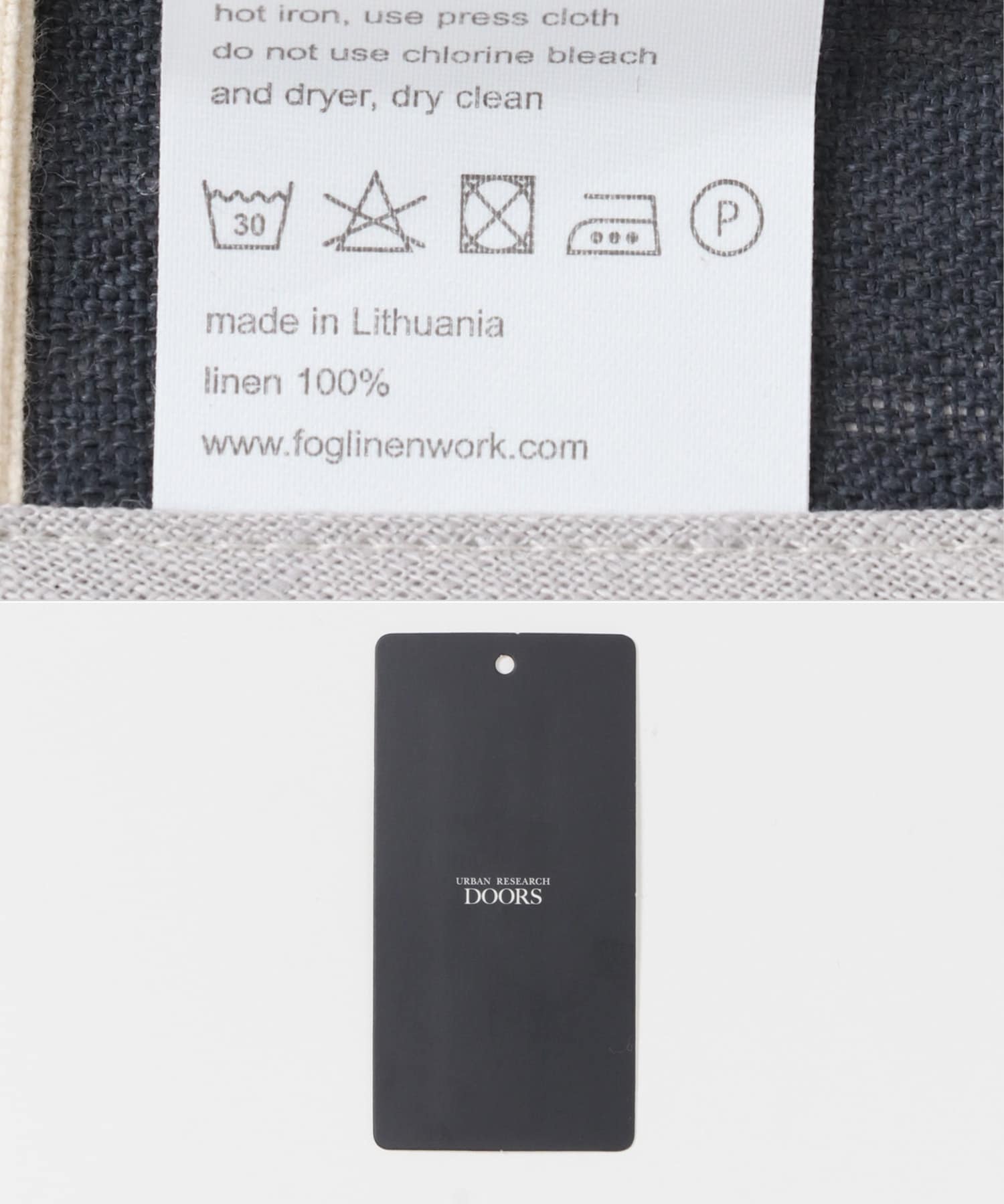 『別注』fog linen work×DOORS　リネンパイピングエプロン マカダム -