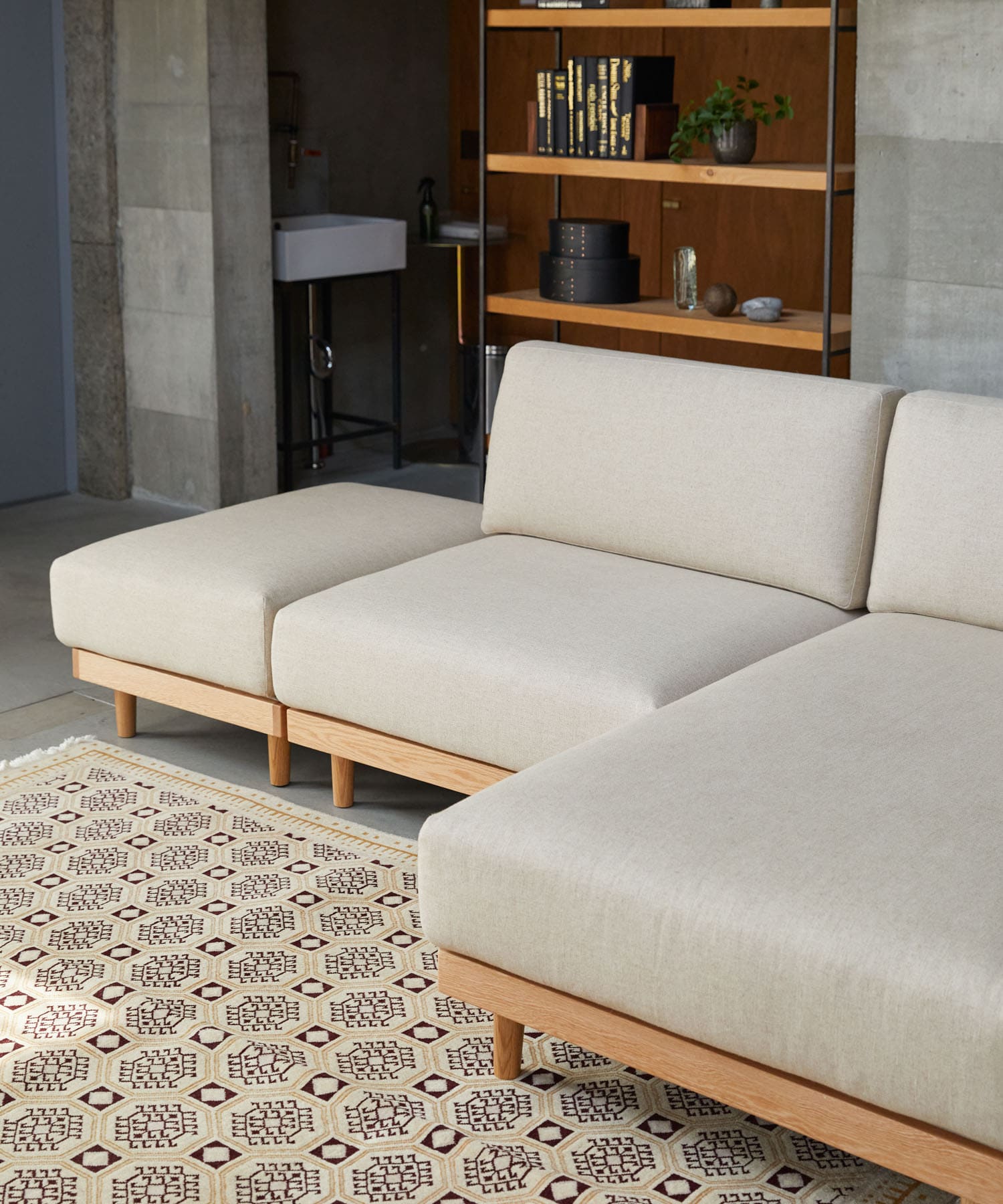 BOTHY　UNIT SOFA 1シーター ベージュ one