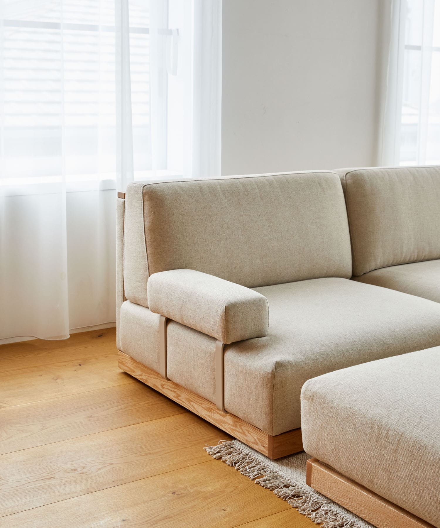 ベージュ*ブラウン ロッキングチェア 訳あり品写真をご確認 SF15-③