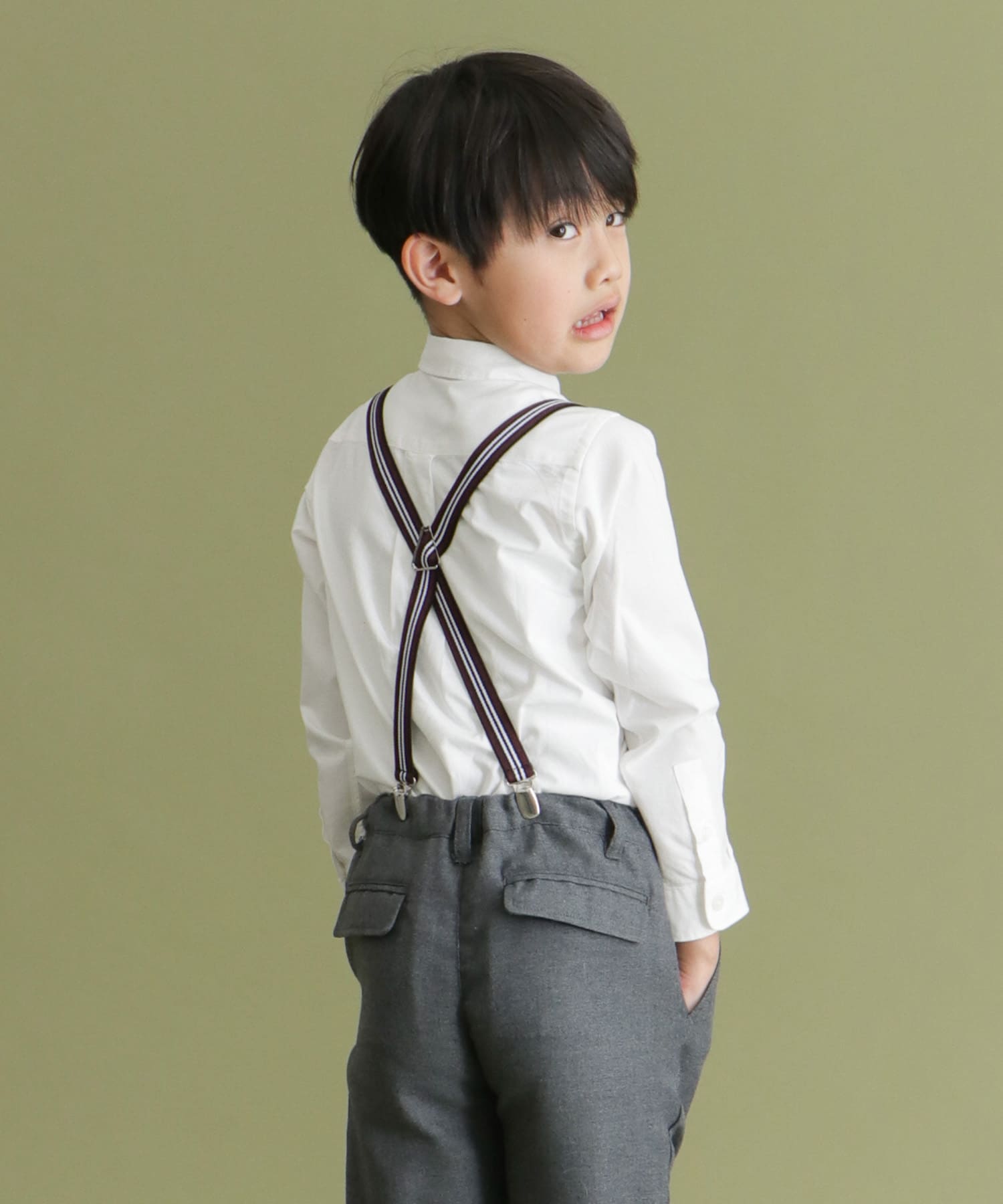 レギュラーカラーシャツ(KIDS) ホワイト 105