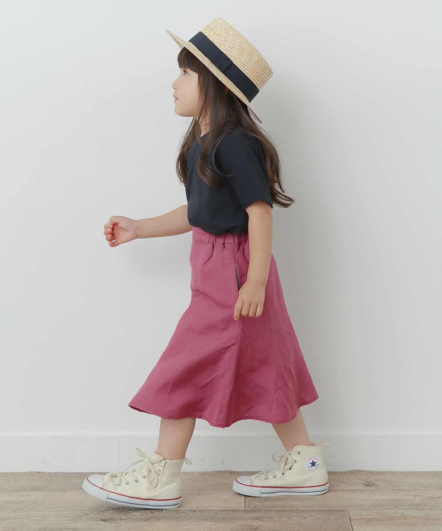 カラーマーメイドスカート(KIDS) パープル 105