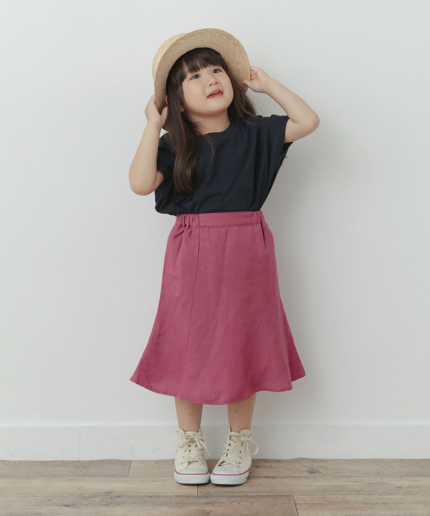 カラーマーメイドスカート(KIDS) パープル 105