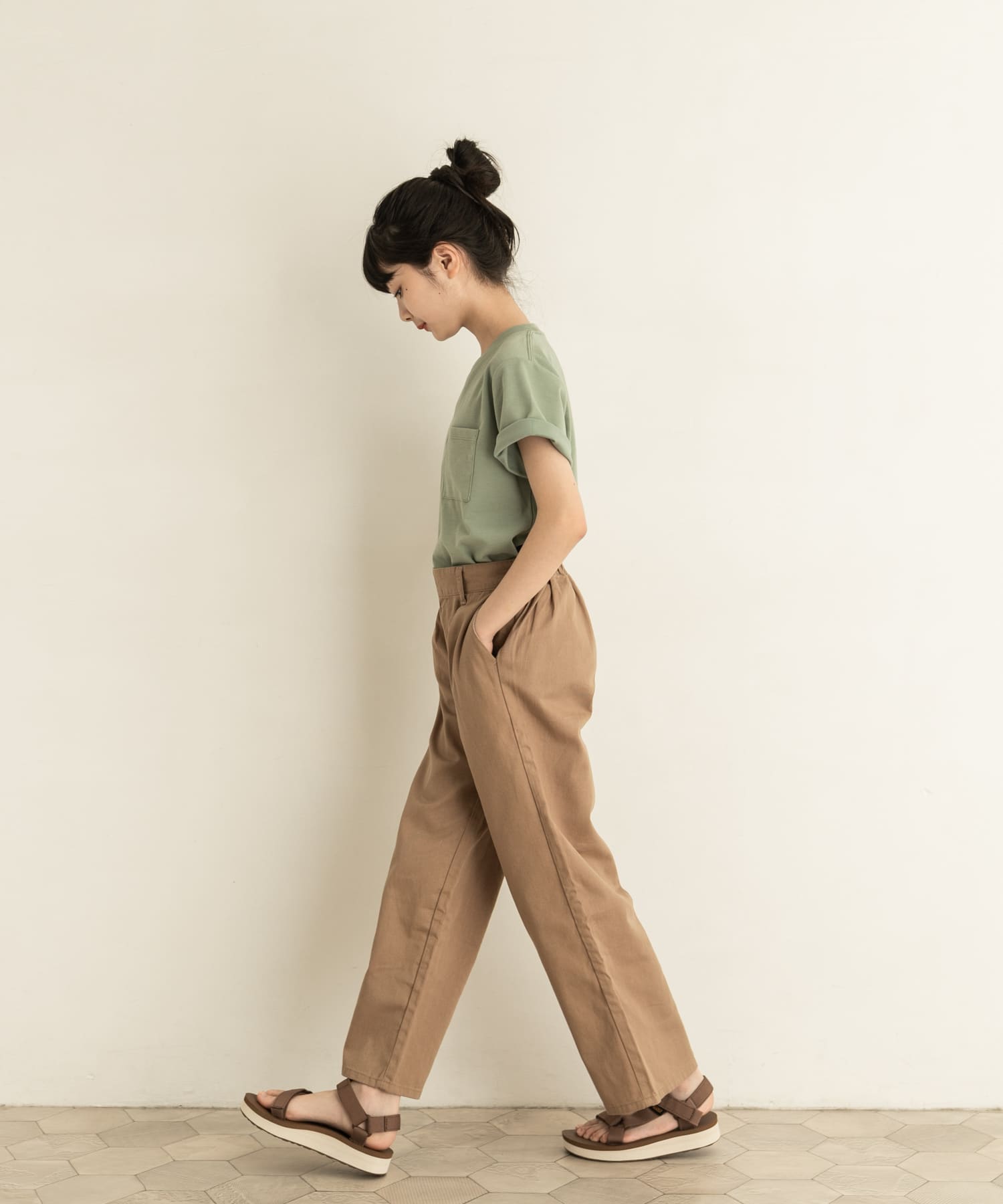 ポンチポケットTシャツ(KIDS) Green 105