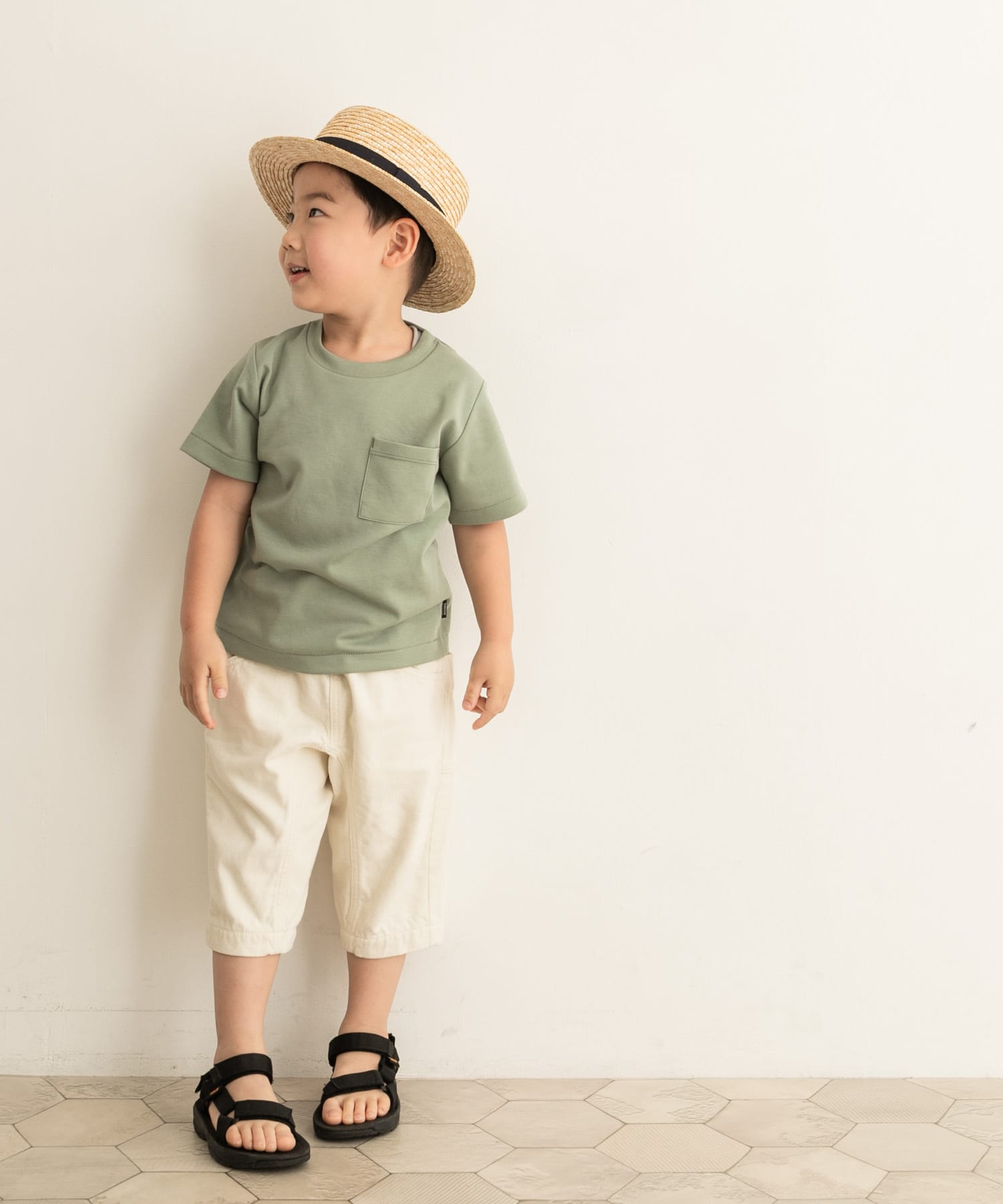 ポンチポケットTシャツ(KIDS) Green 120
