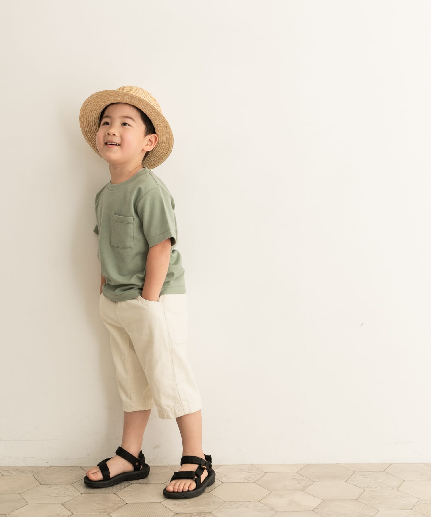 ポンチポケットTシャツ(KIDS) Green 120