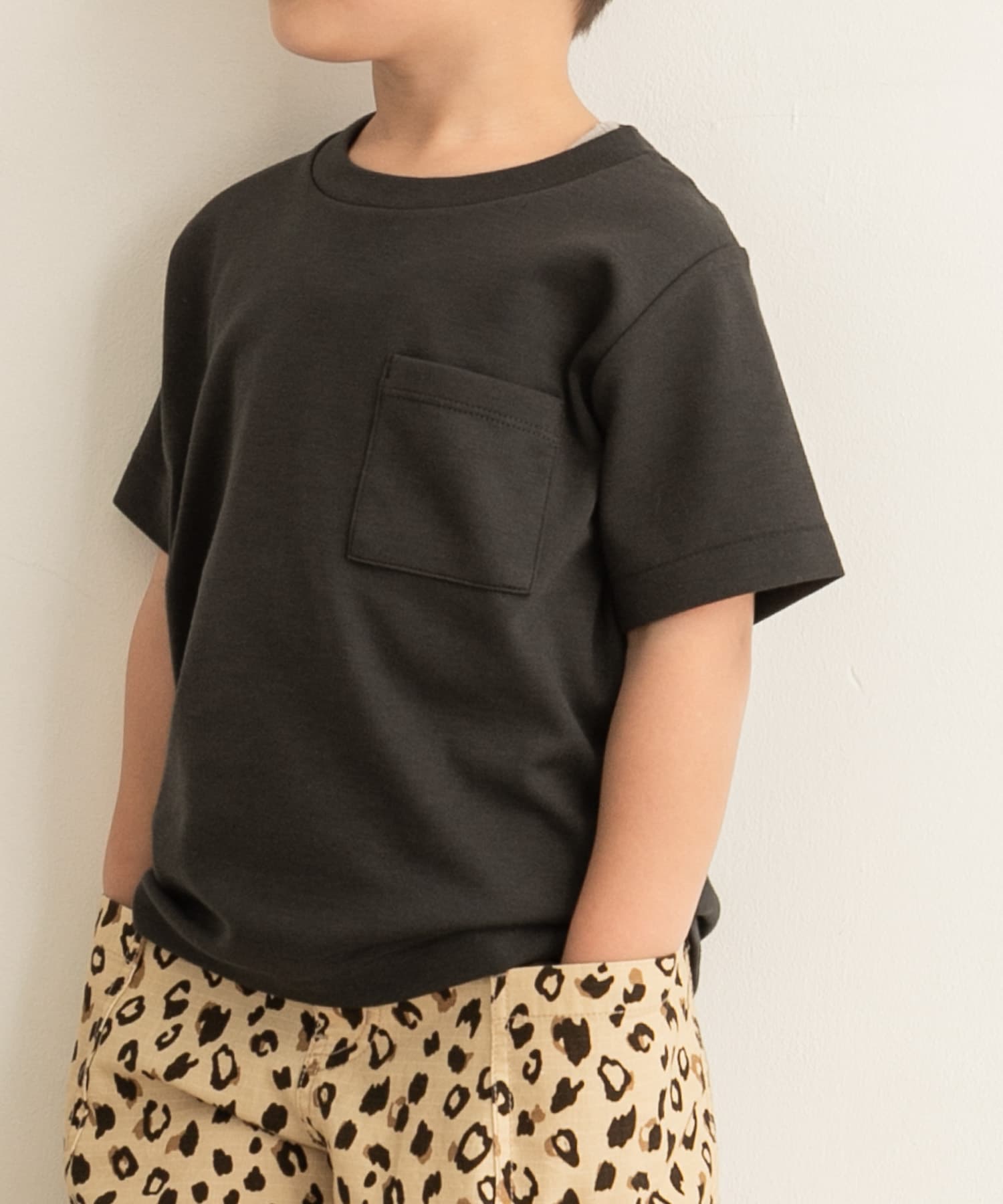 ポンチポケットTシャツ(KIDS) Ink Black 105