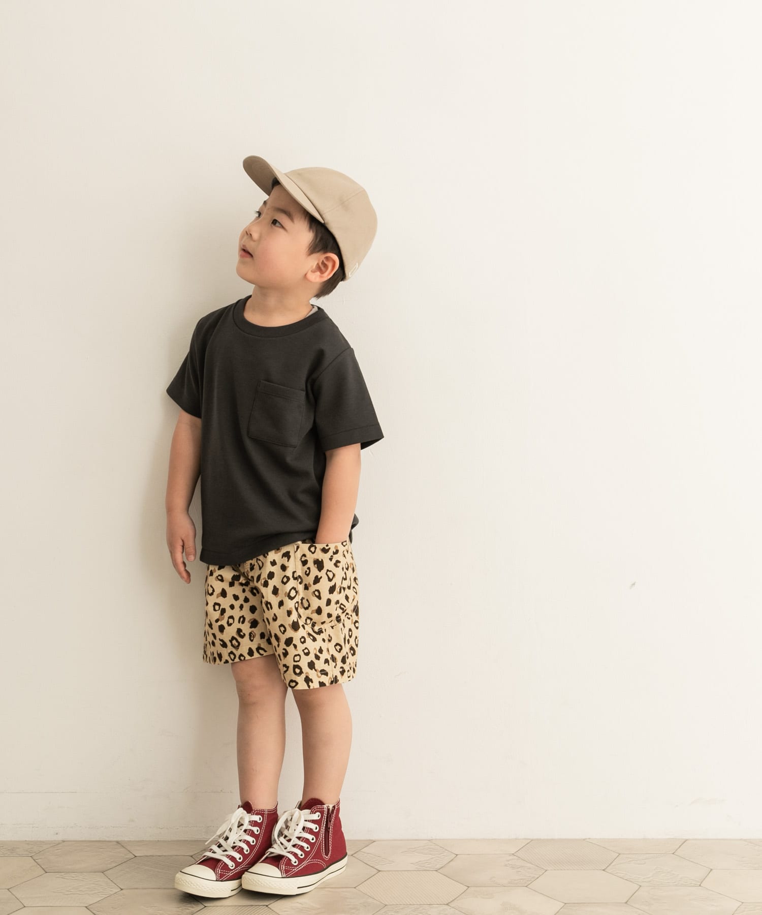 ポンチポケットTシャツ(KIDS) Ink Black 105
