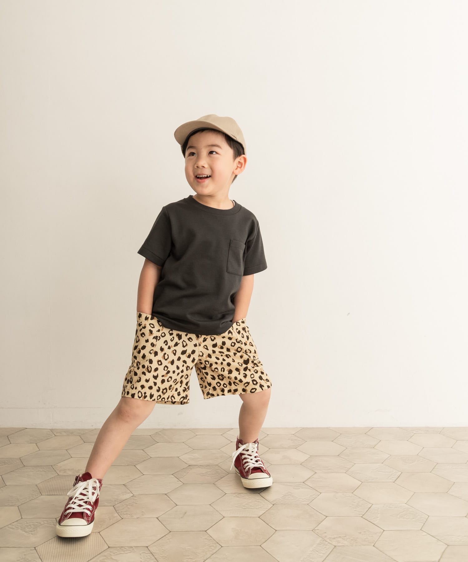 ポンチポケットTシャツ(KIDS) Ink Black 105