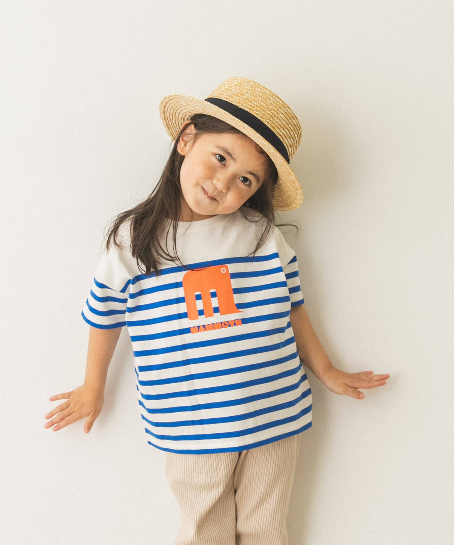 【別注】mammoth×DOORS　マンモスパネルボーダー半袖Tシャツ(KIDS)