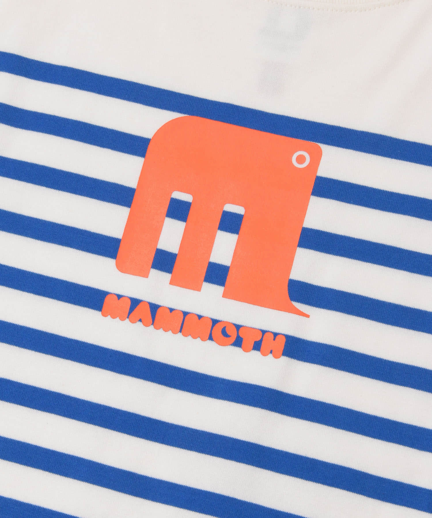 【別注】mammoth×DOORS　マンモスパネルボーダー半袖Tシャツ(KIDS) ブルー 90