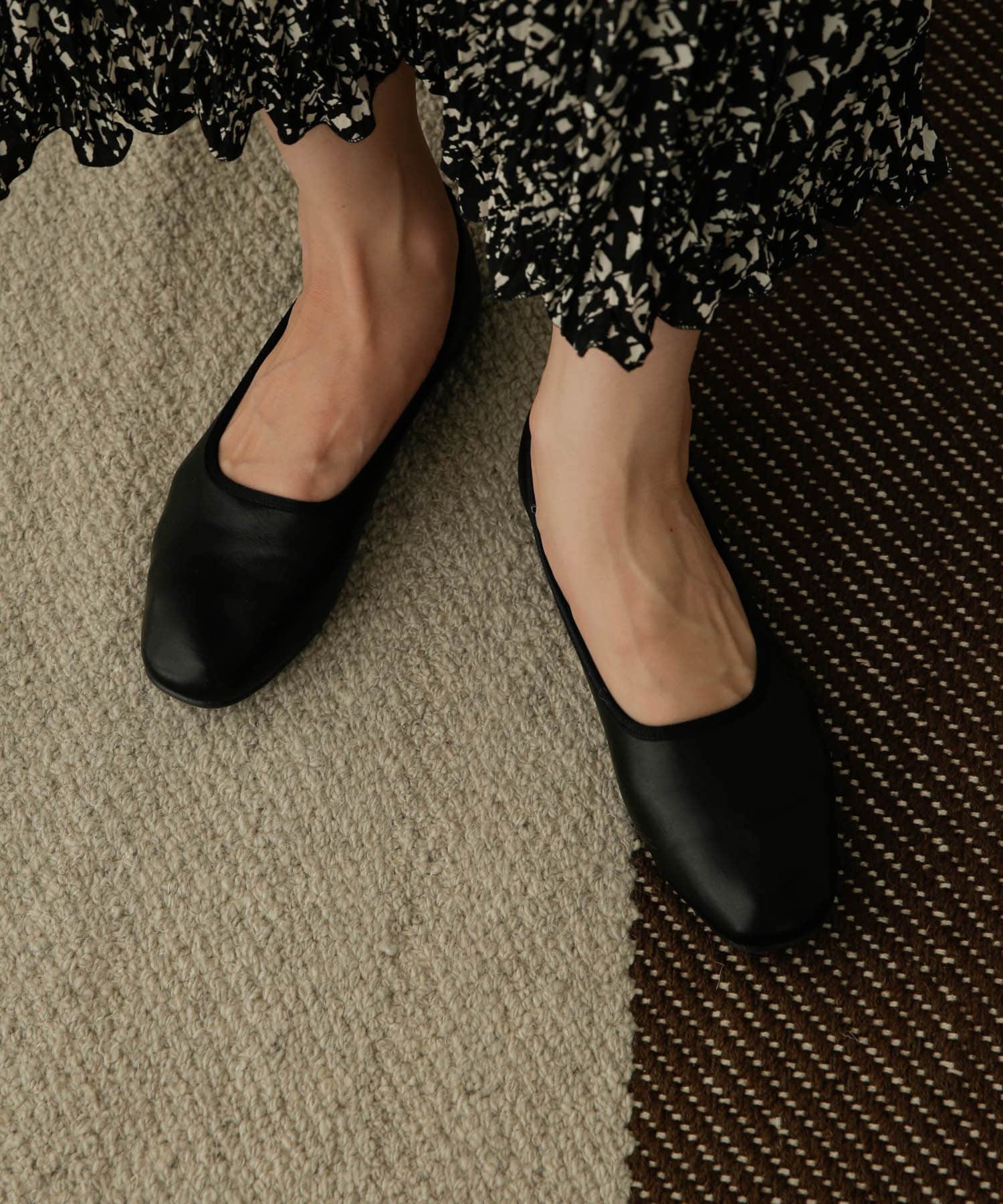 ソフトフラットシューズ BLACK 36