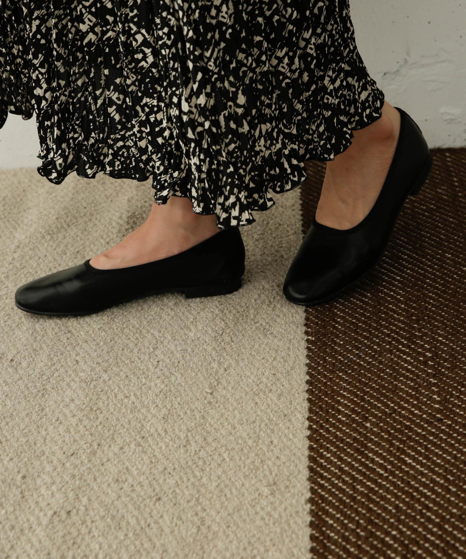 ソフトフラットシューズ BLACK 36