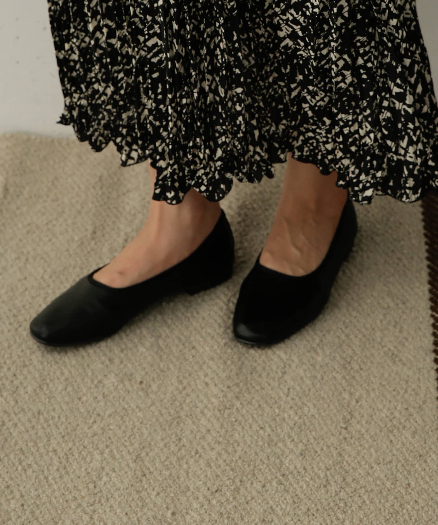 ソフトフラットシューズ BLACK 36