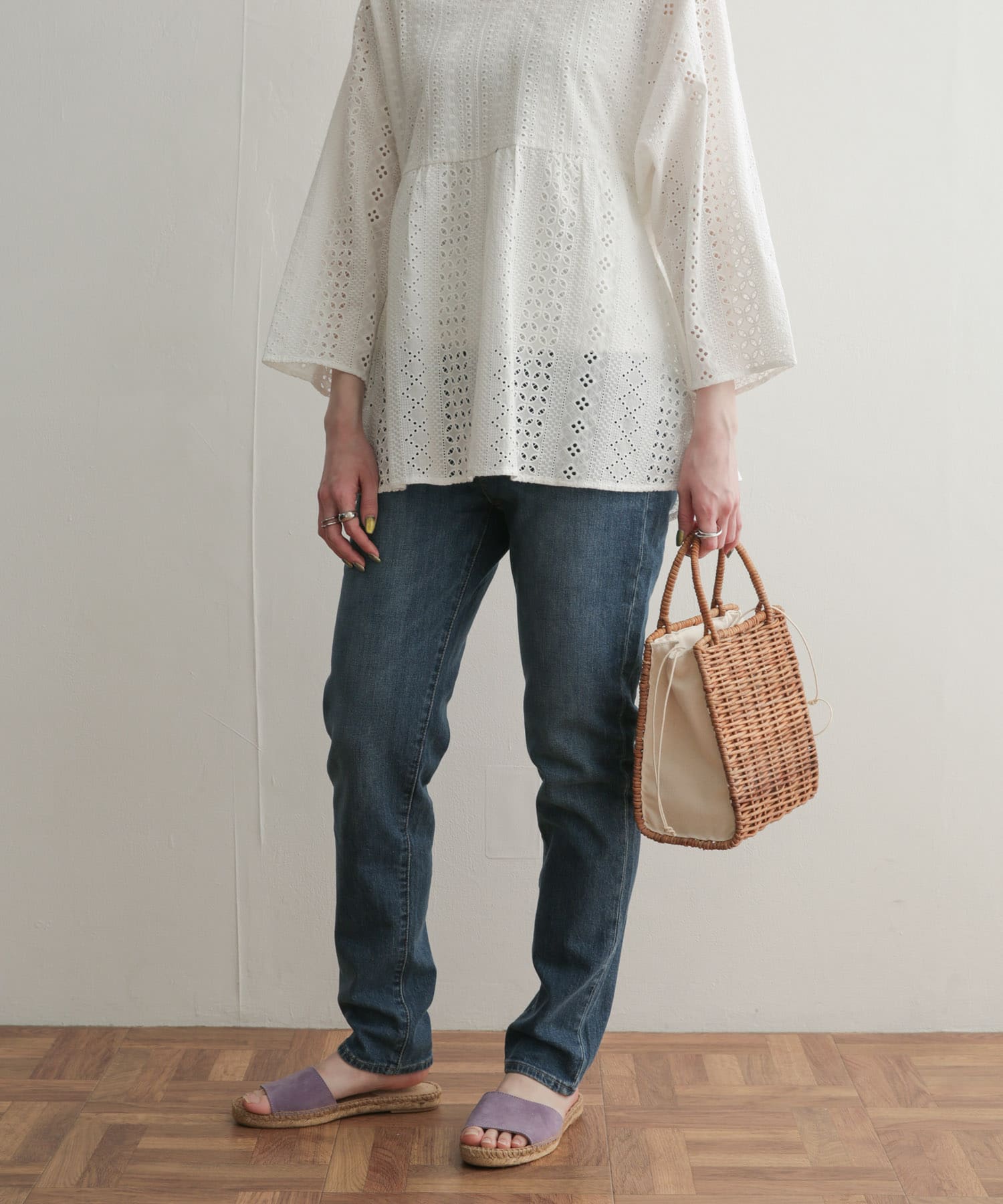 ストレッチテーパードデニム INDIGO 36