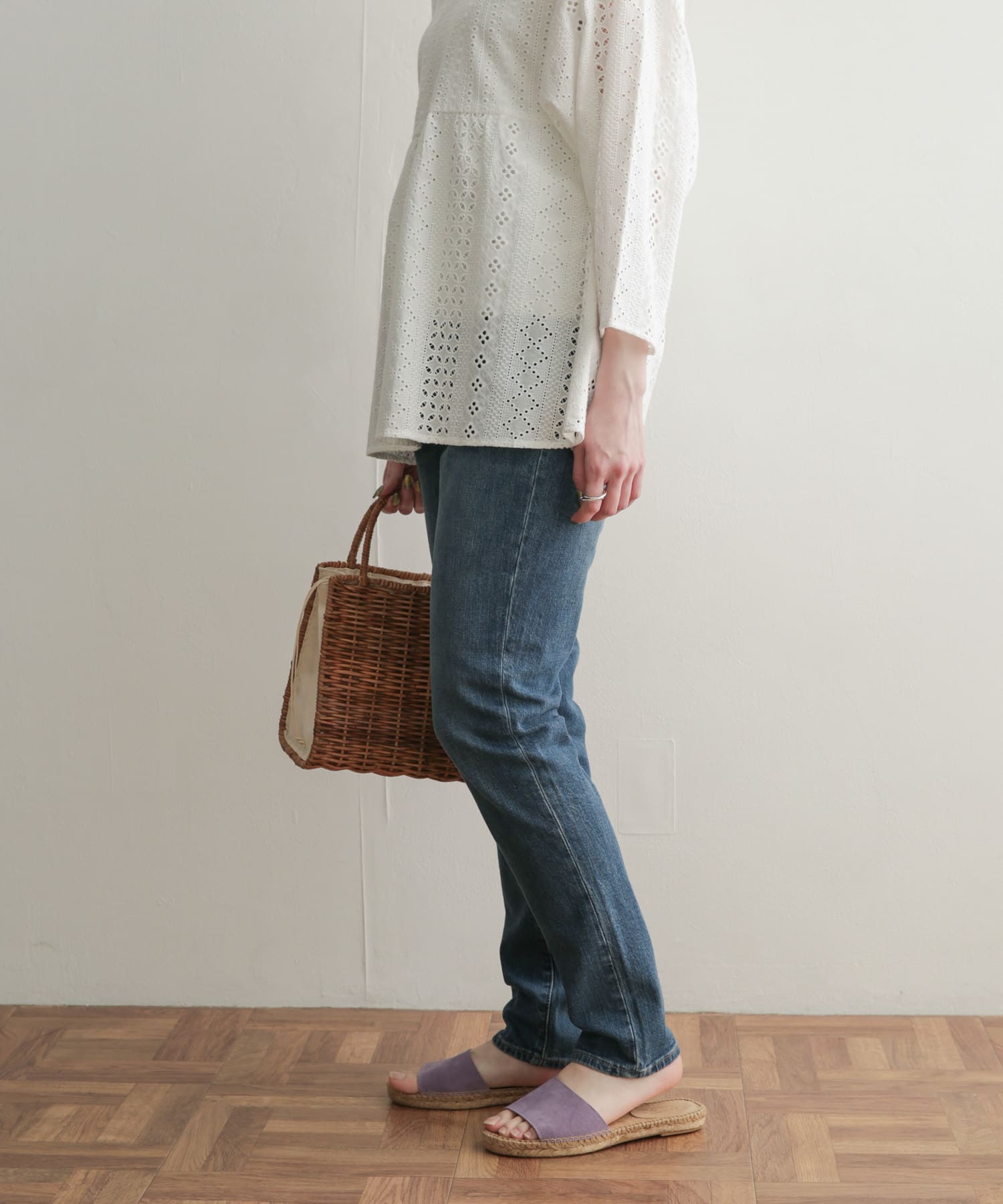 ストレッチテーパードデニム INDIGO 36