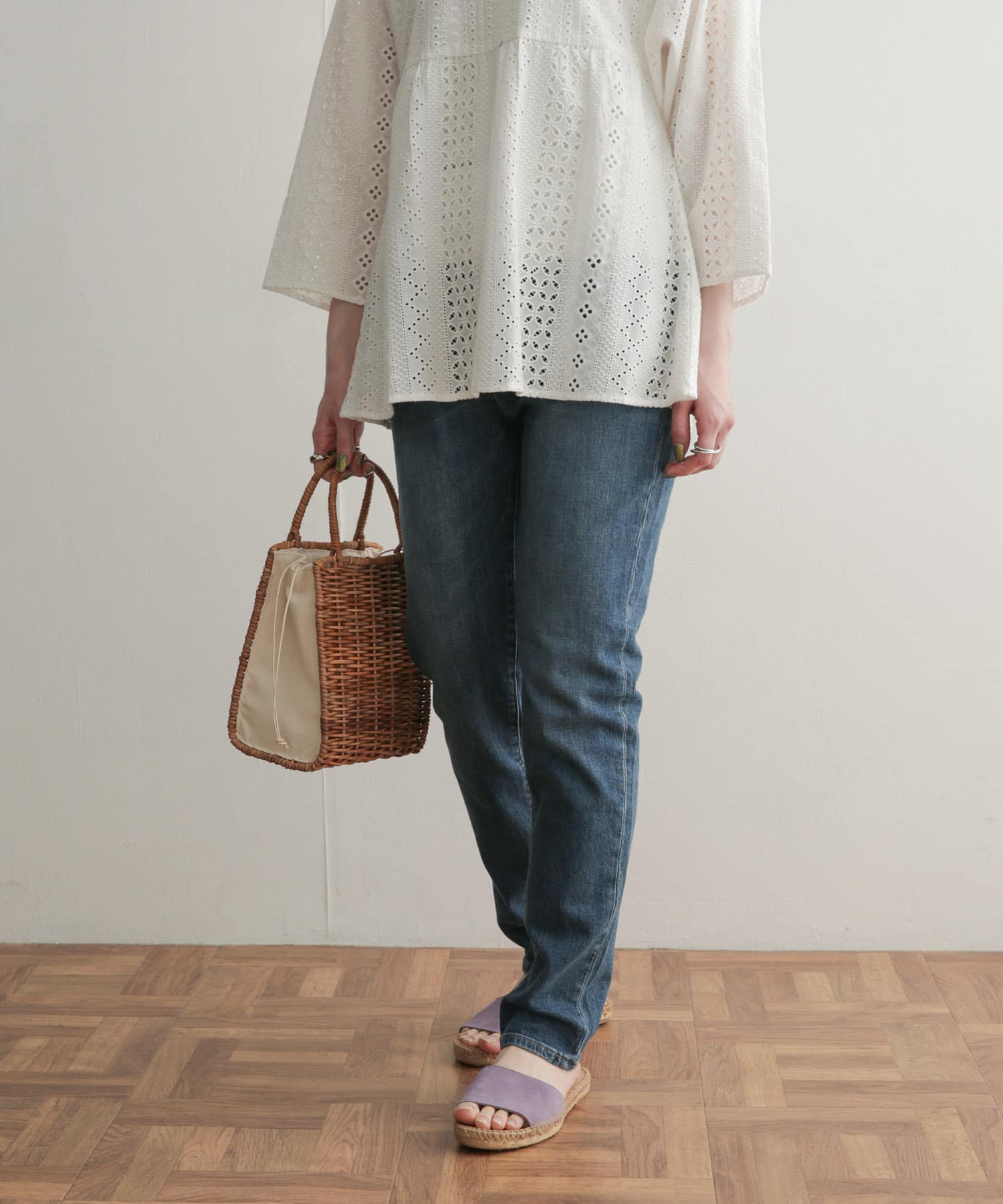 ストレッチテーパードデニム INDIGO 36