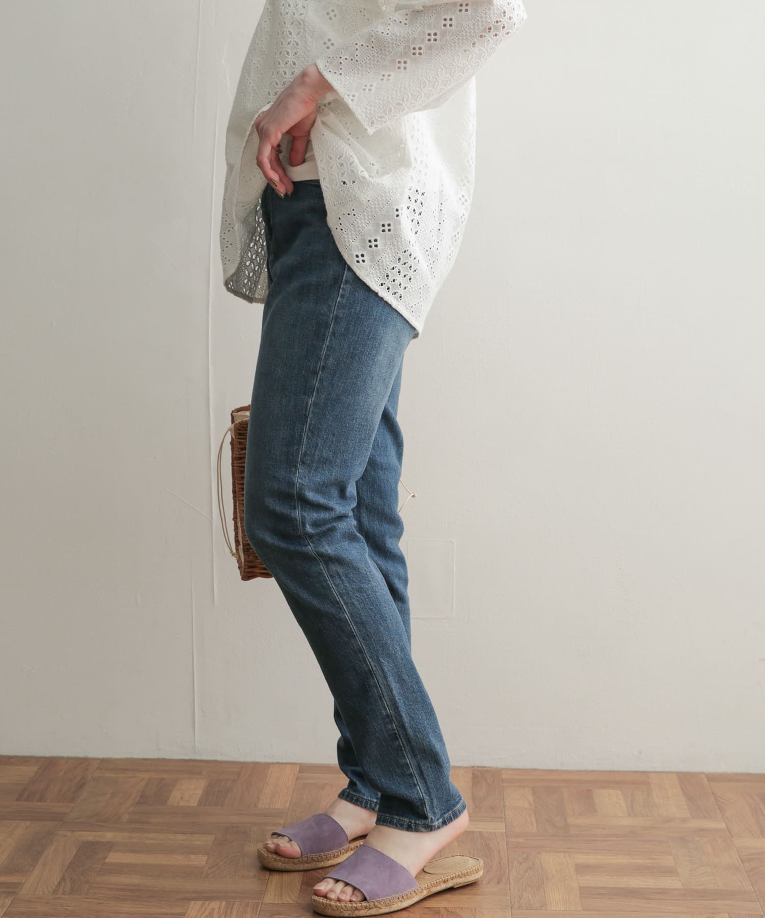 ストレッチテーパードデニム INDIGO 36