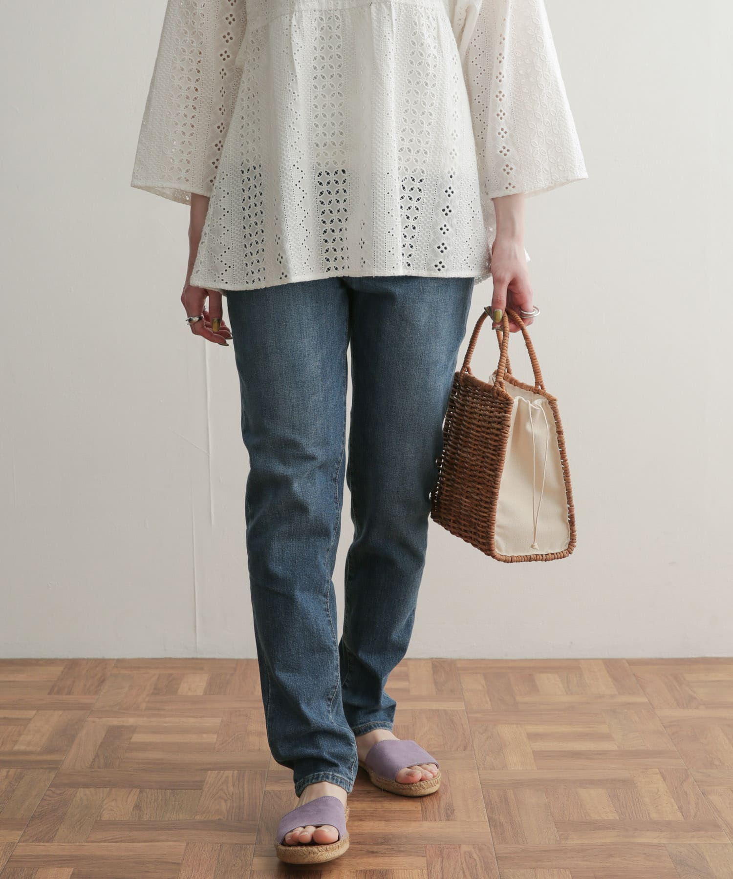 ストレッチテーパードデニム INDIGO 36