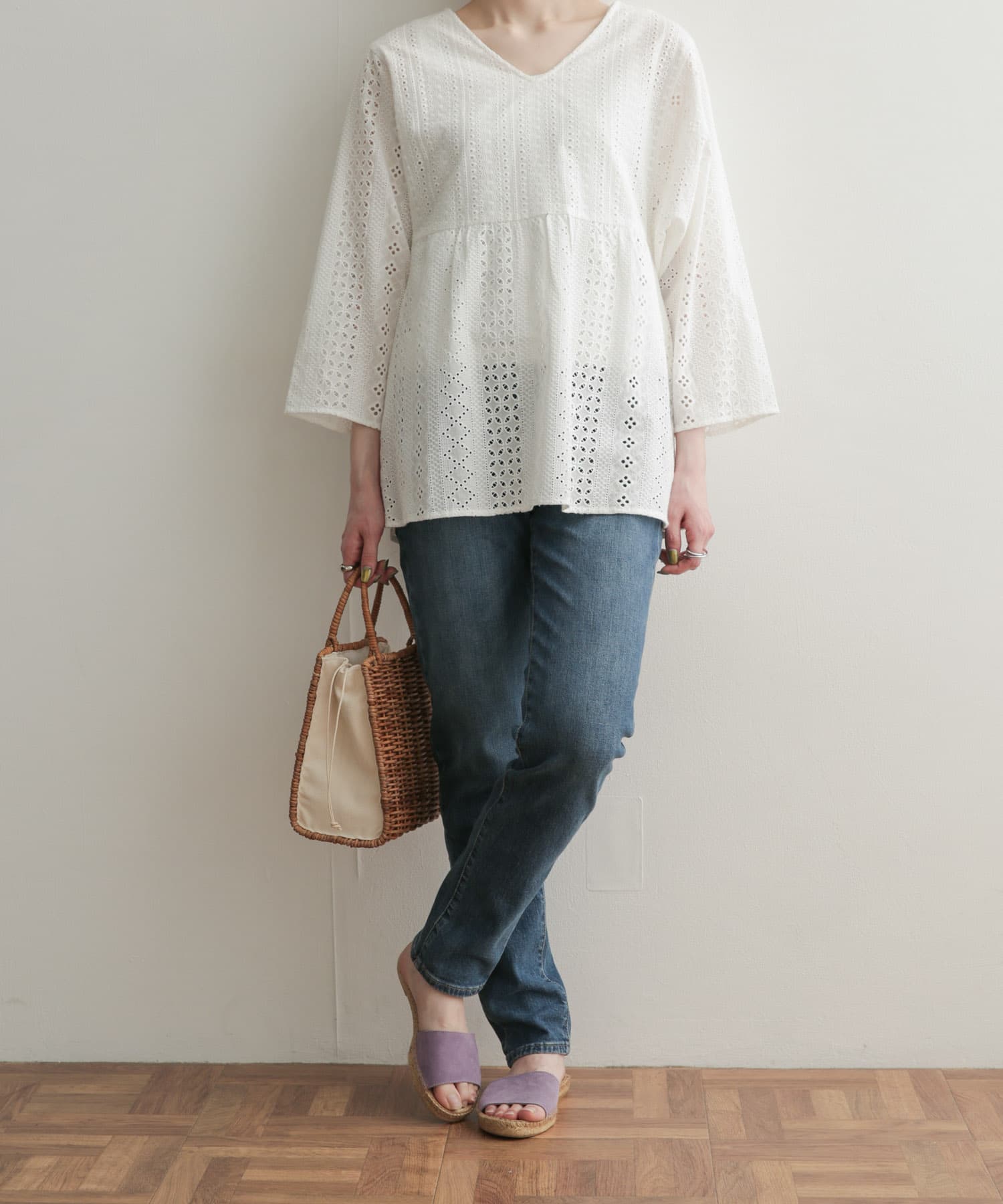 ストレッチテーパードデニム INDIGO 38