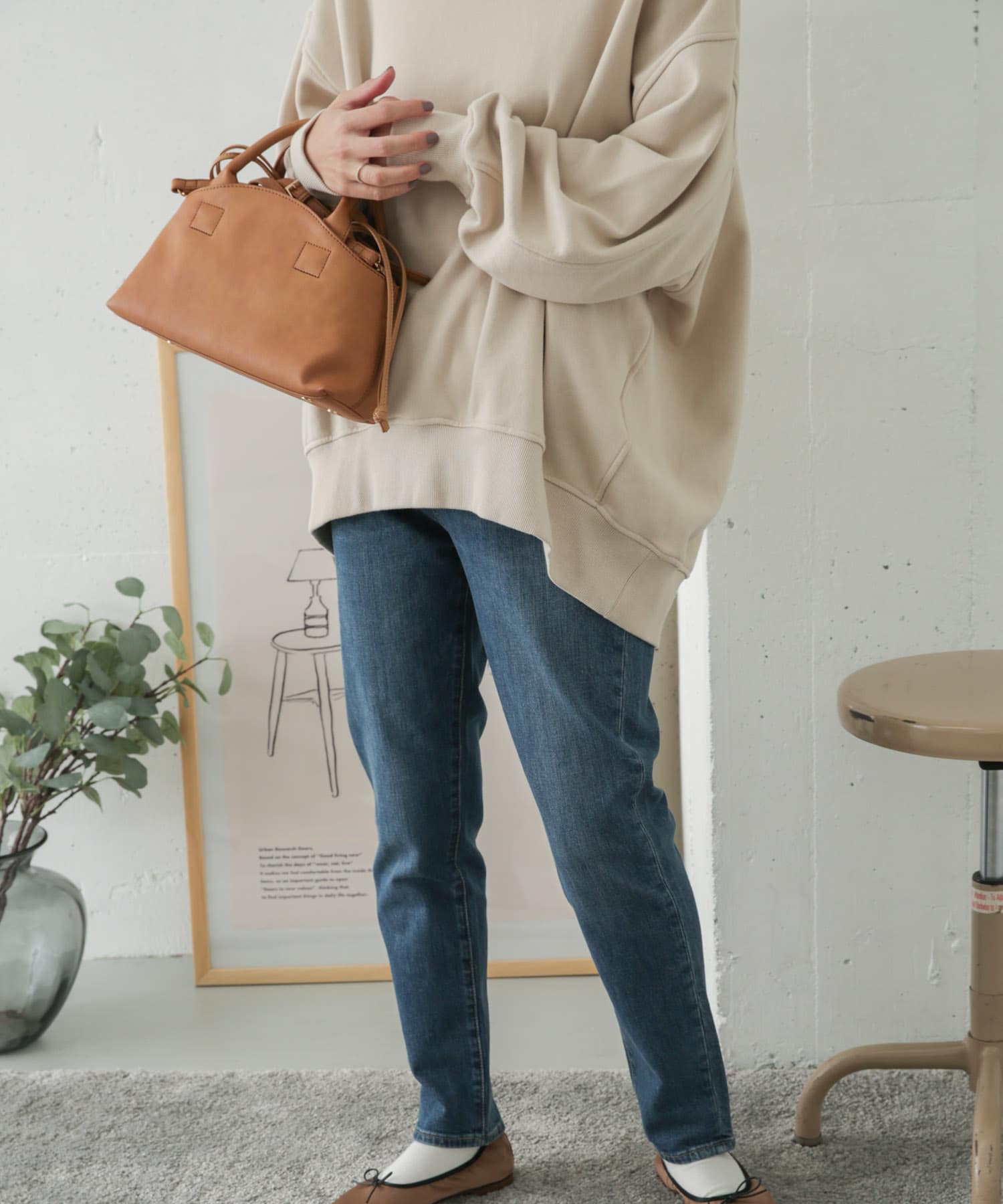 ストレッチテーパードデニム INDIGO 36