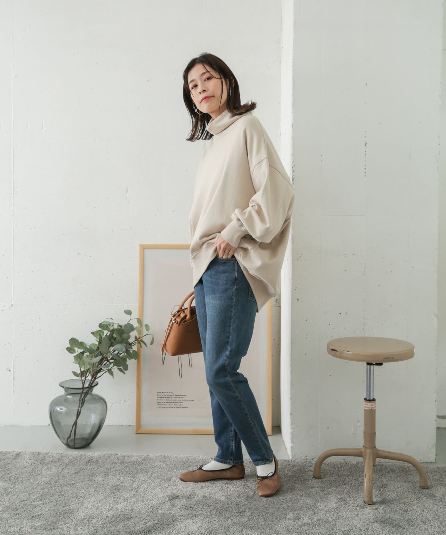 ストレッチテーパードデニム INDIGO 38