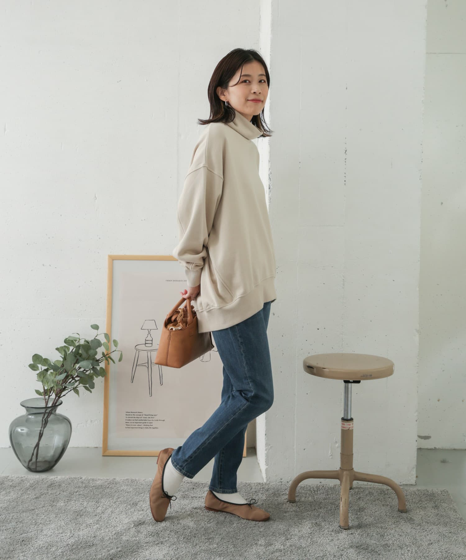 ストレッチテーパードデニム INDIGO 38