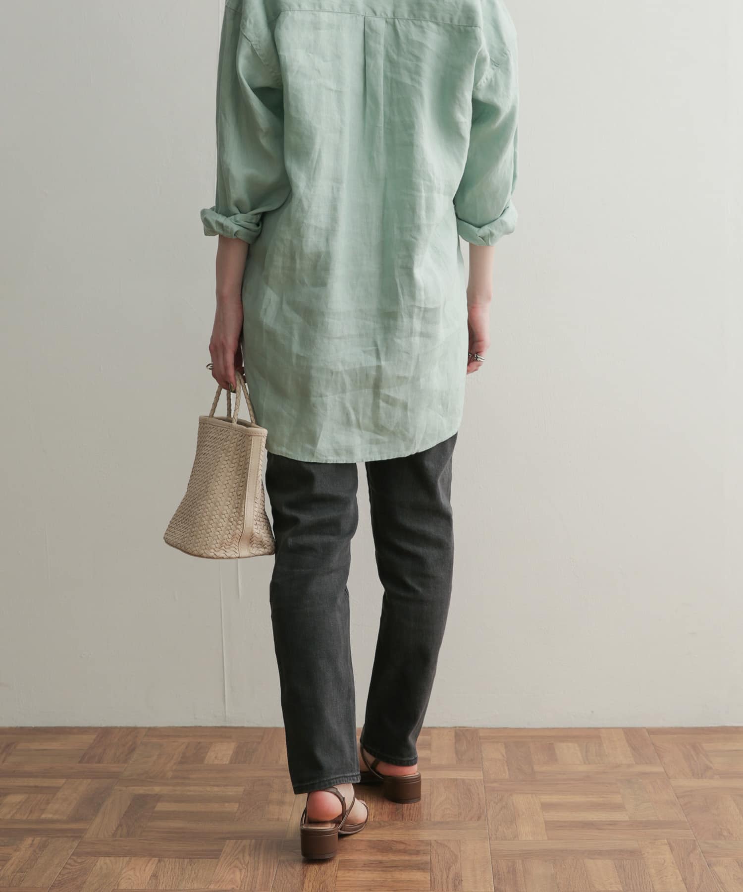 ストレッチテーパードデニム BLACK 36