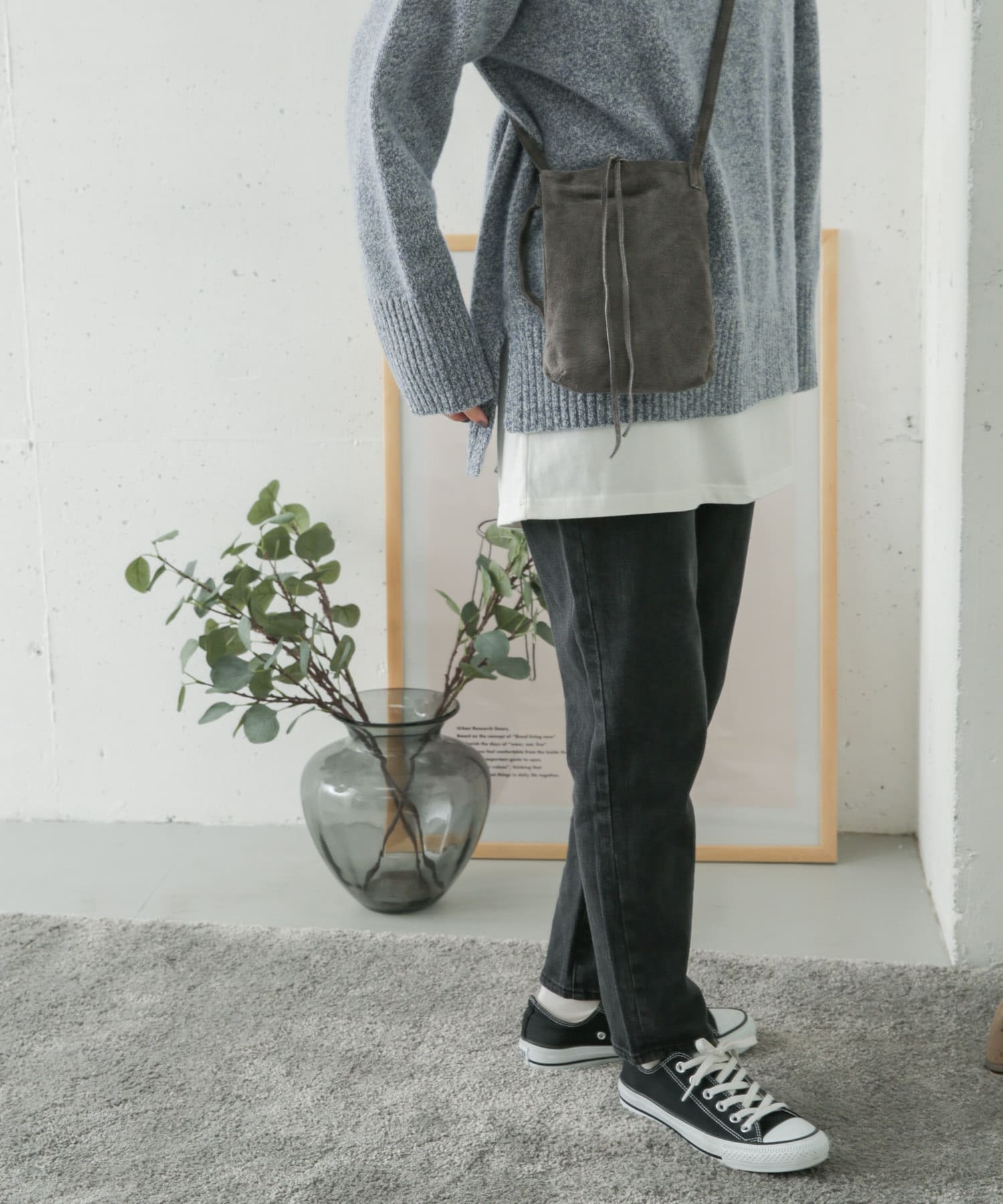 ストレッチテーパードデニム BLACK 38