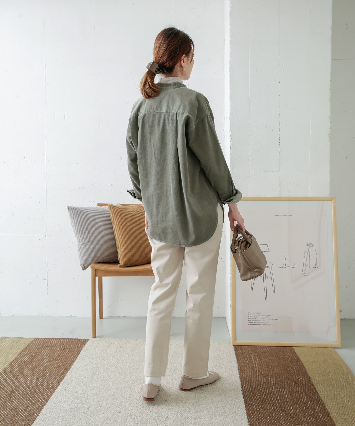 コットンストレッチイージーパンツ L.GREGE 38