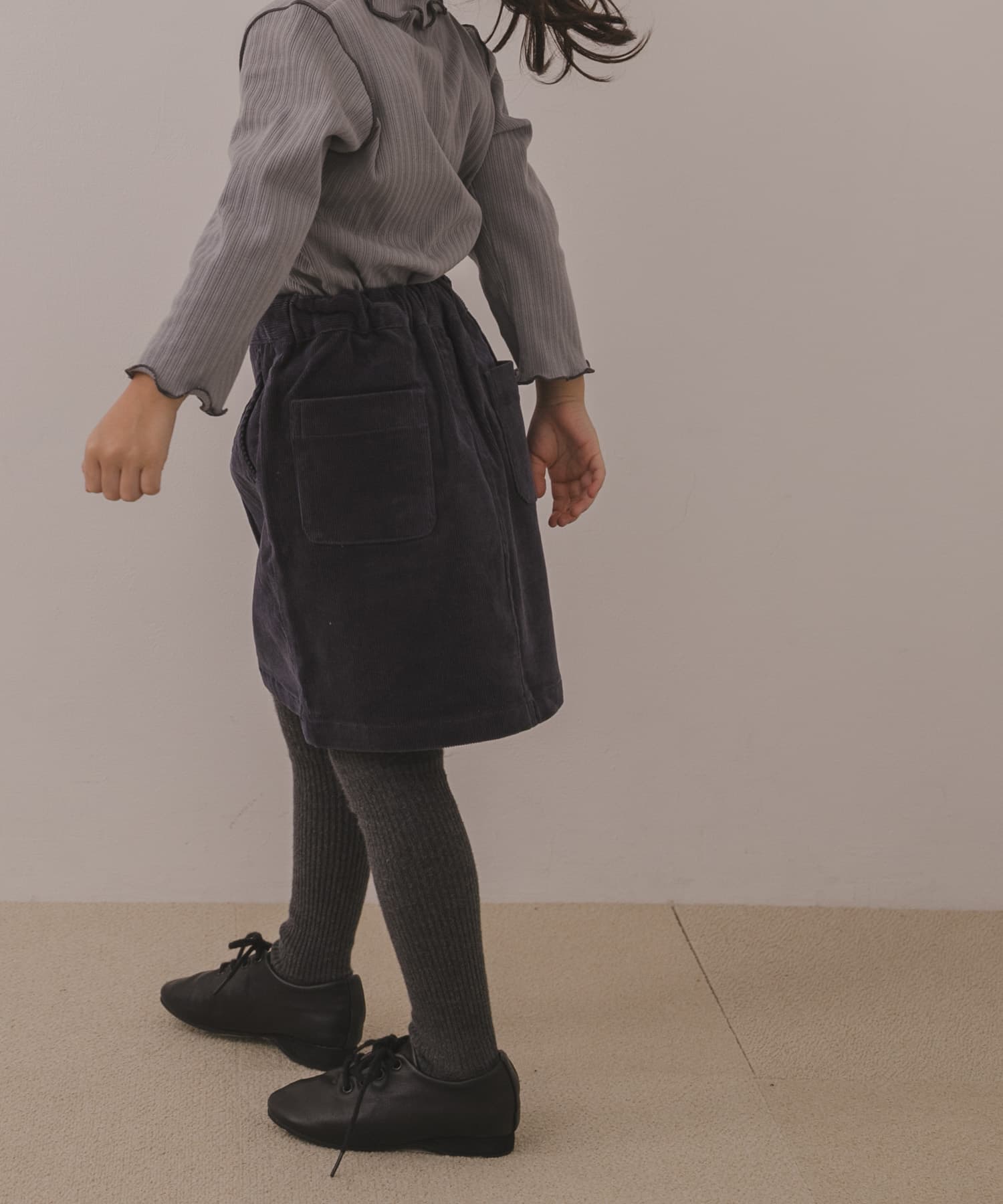 コーデュロイタックスカート(KIDS) ネイビー 90