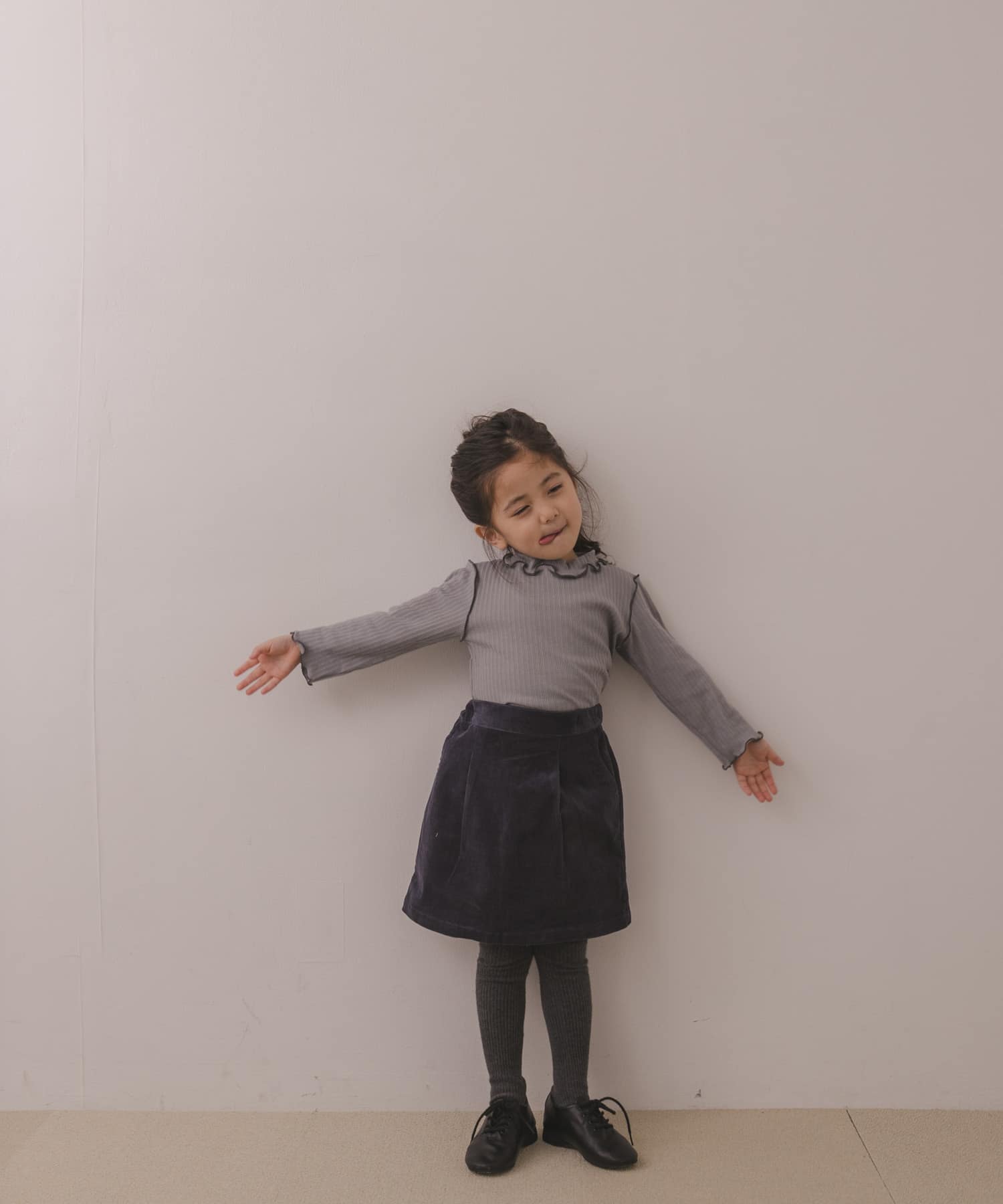 コーデュロイタックスカート(KIDS) ネイビー 90