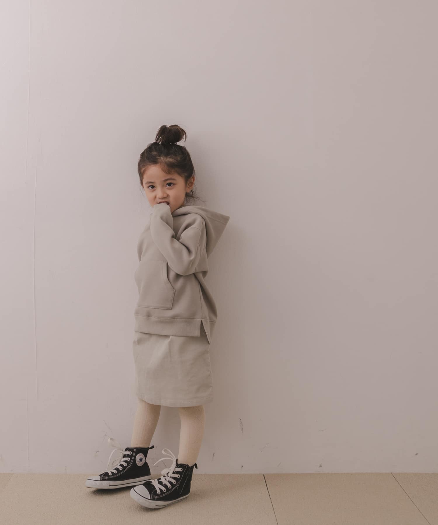 コーデュロイタックスカート(KIDS) アイボリー 90