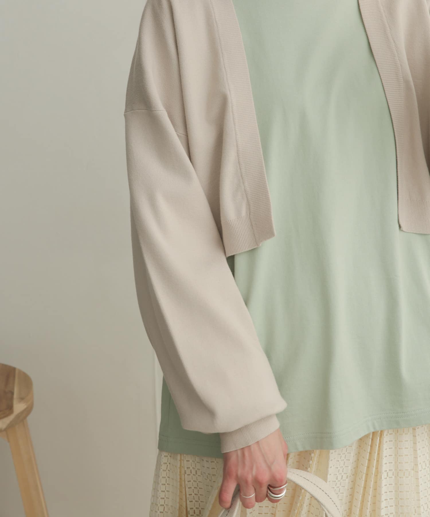 ボリュームスリーブボレロカーディガン BEIGE 1