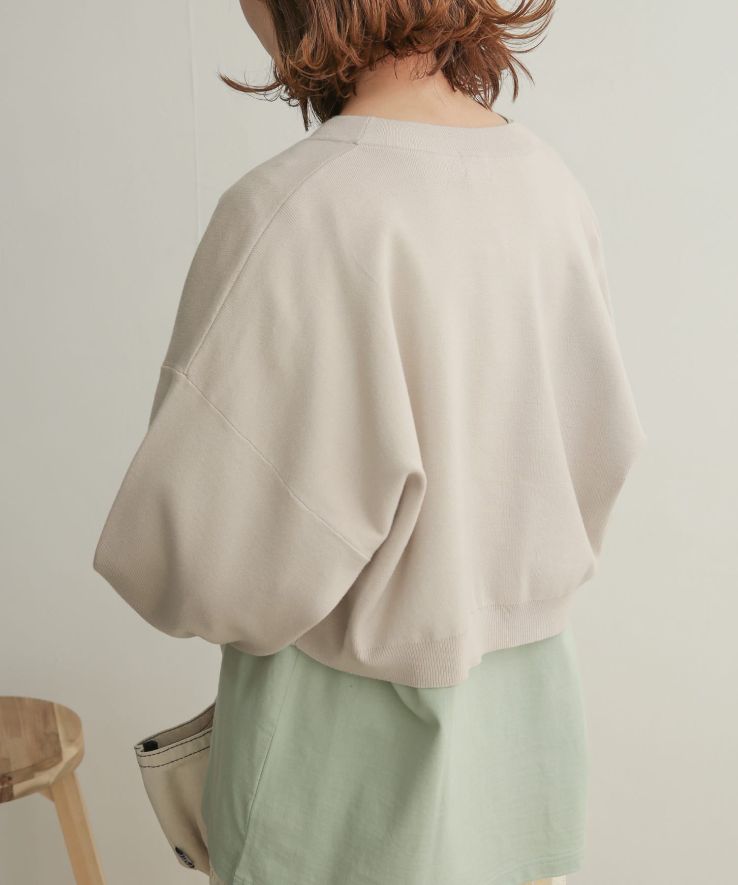 ボリュームスリーブボレロカーディガン BEIGE 1