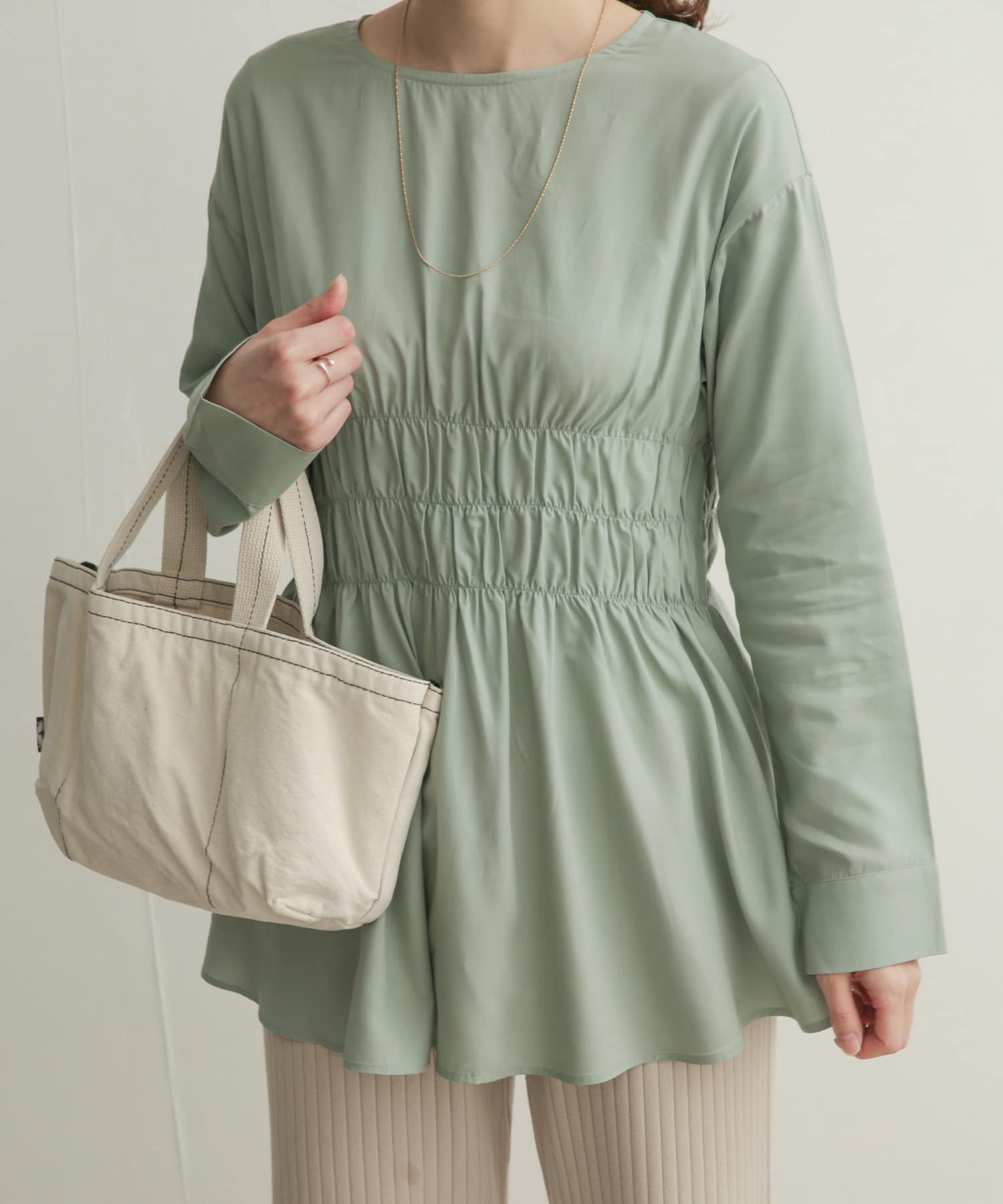 シャーリングブラウス MINT 1
