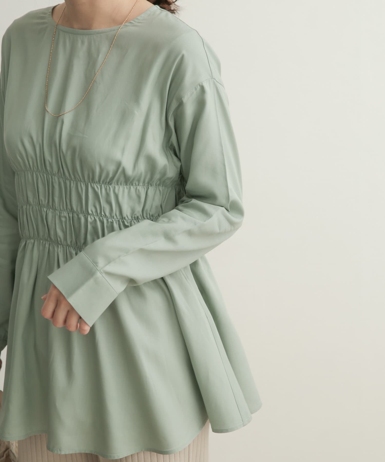 シャーリングブラウス MINT 1