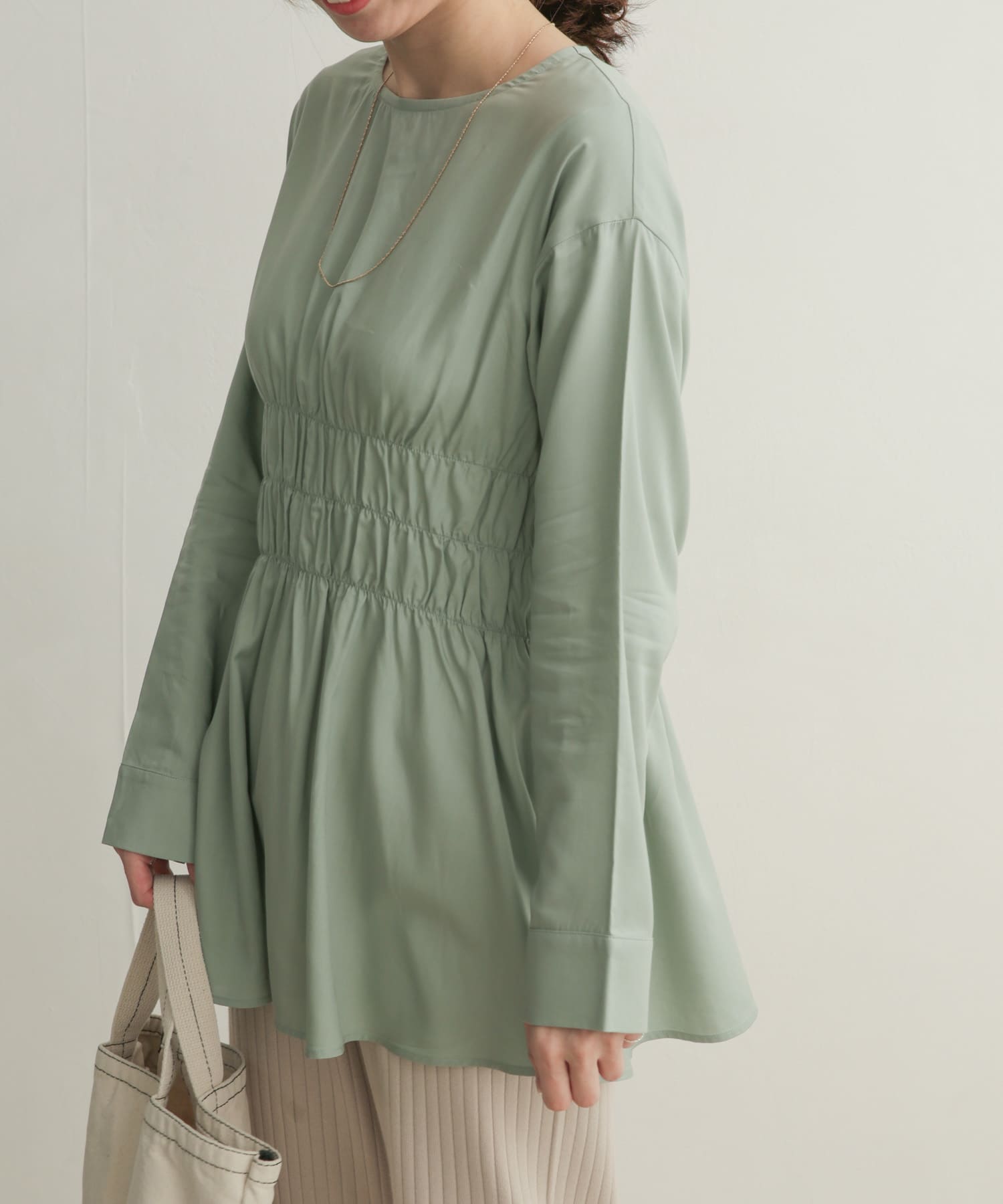 シャーリングブラウス MINT 1