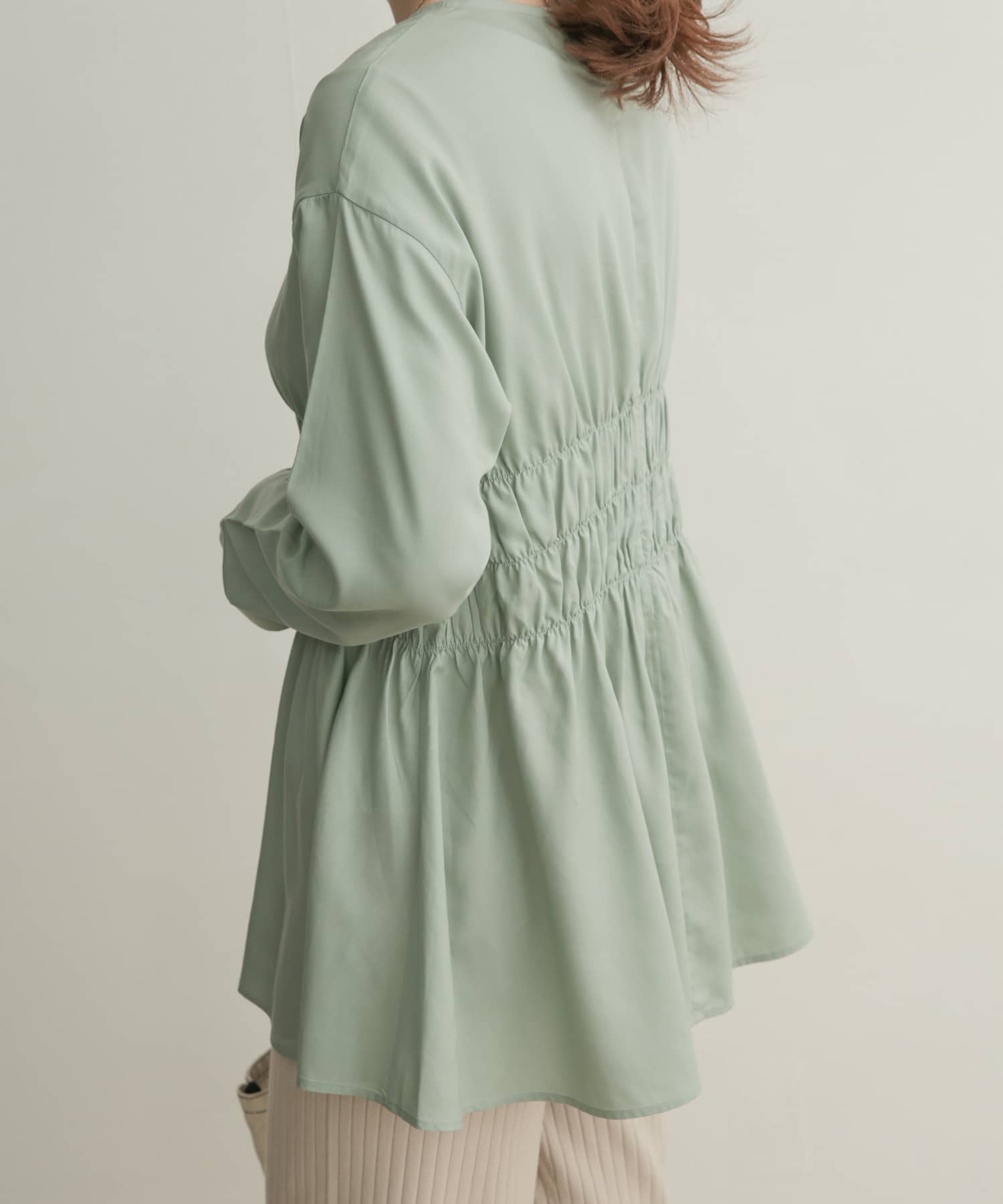 シャーリングブラウス MINT 1