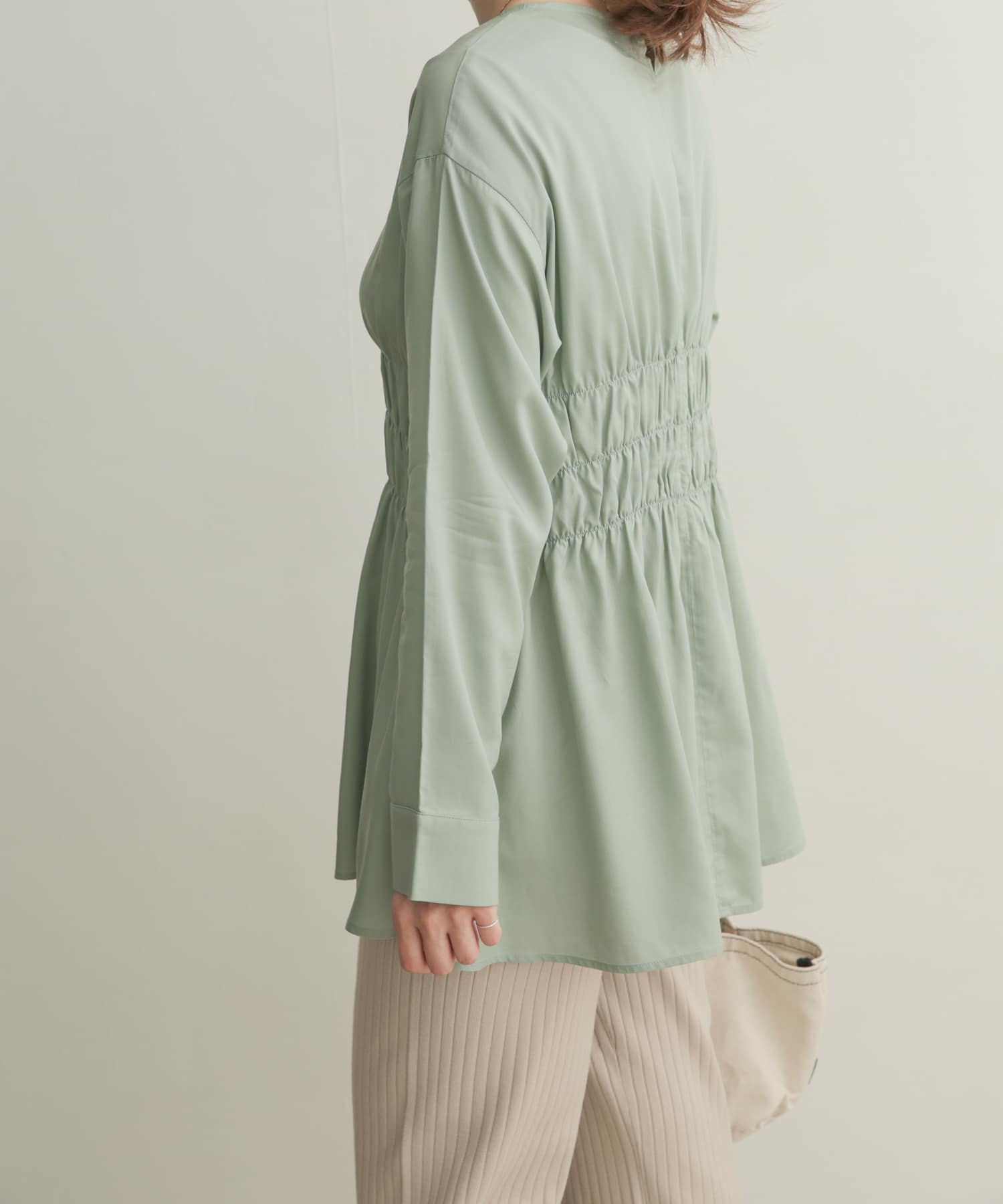 シャーリングブラウス MINT 1