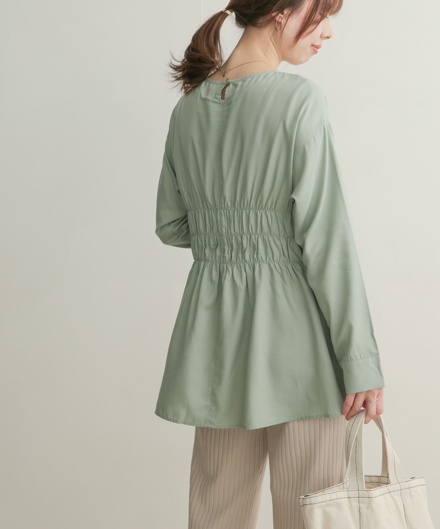 シャーリングブラウス MINT 1