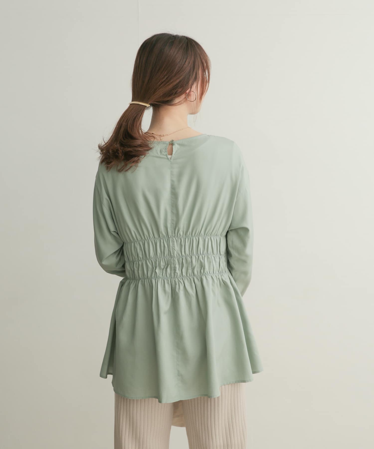 シャーリングブラウス MINT 1