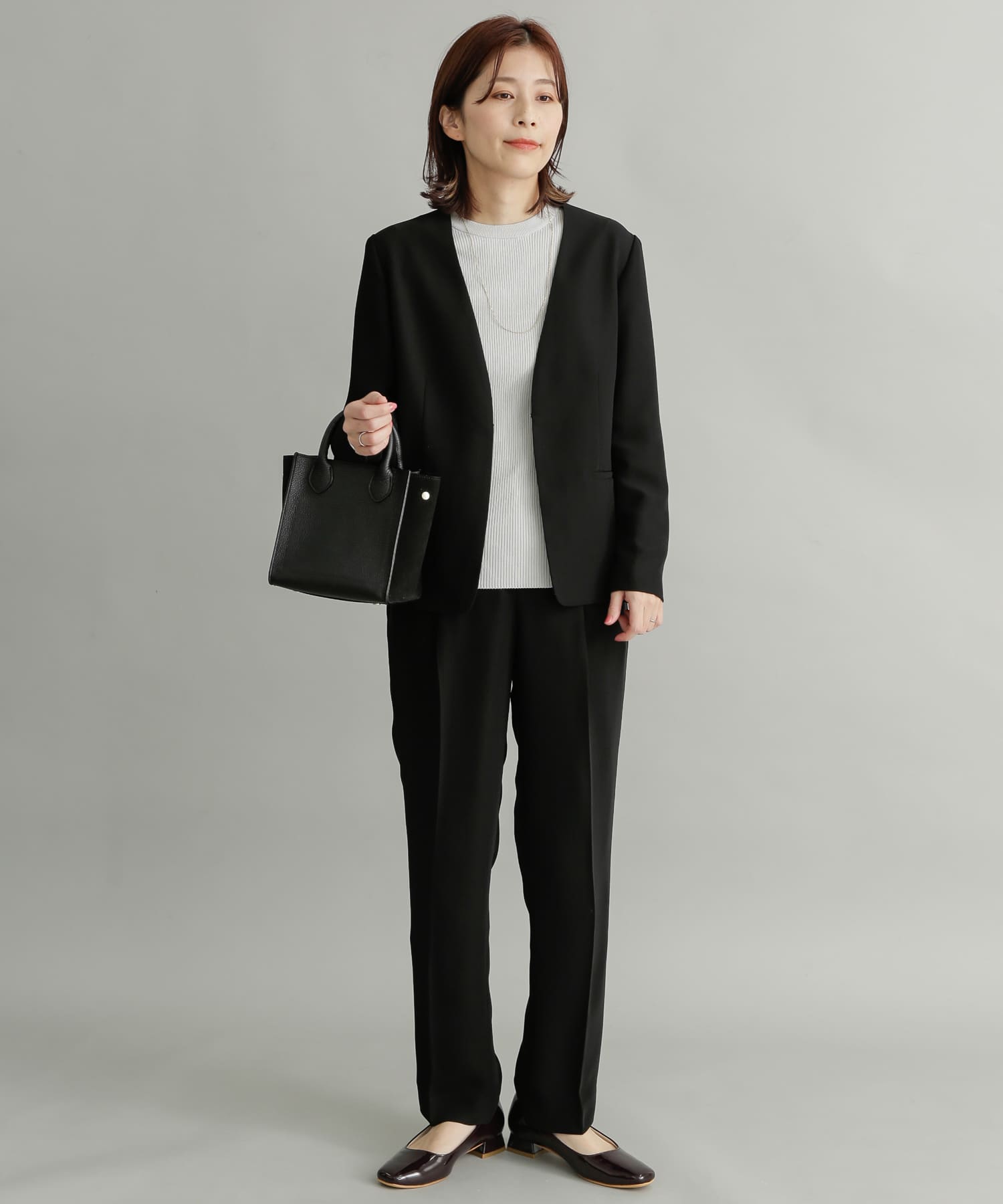 ドレステーパードパンツ BLACK 0