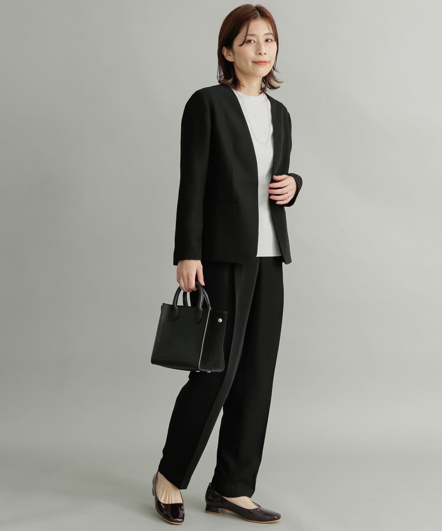ドレステーパードパンツ BLACK 0